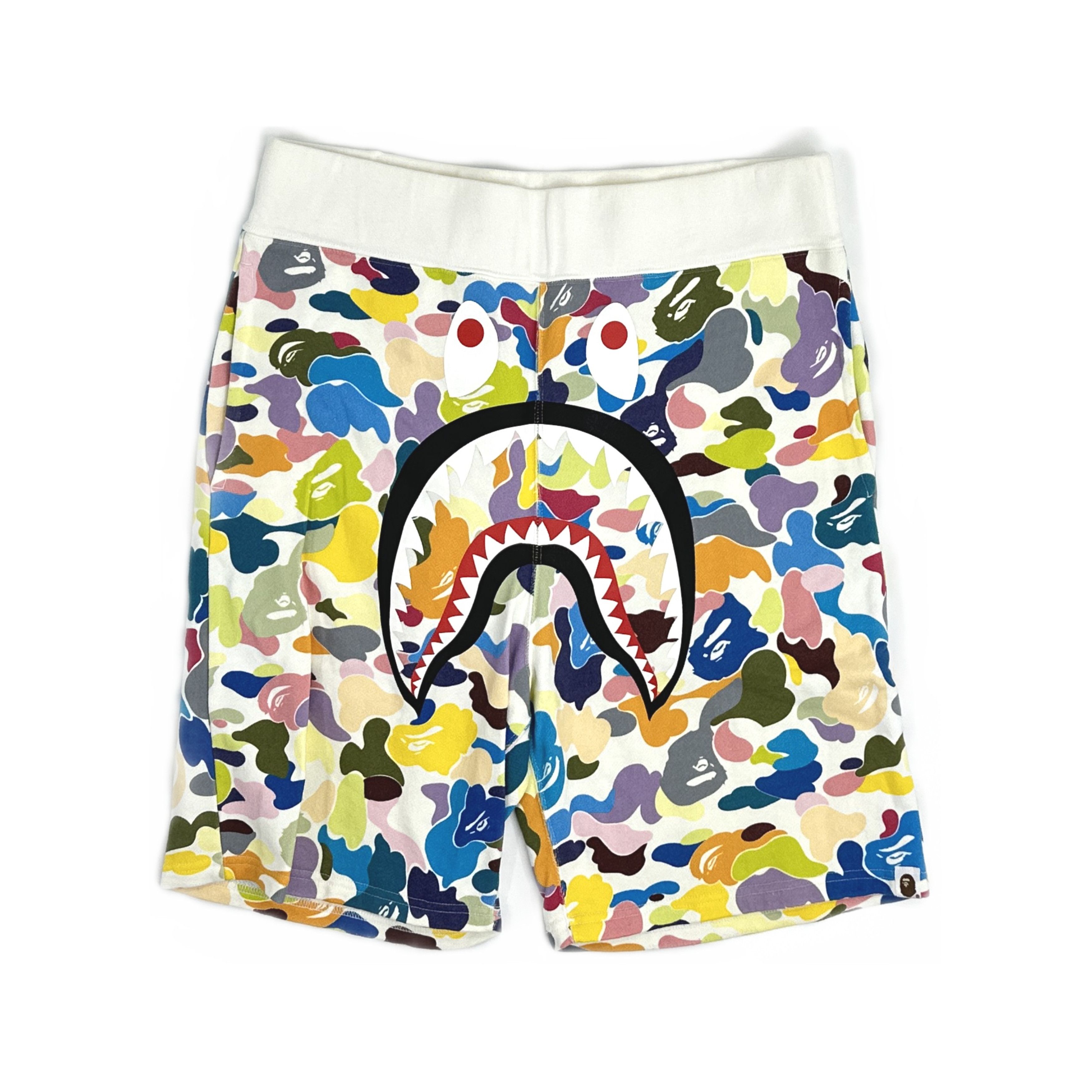 Bape A BATHING APE Multicolor Shark Camo Shorts XL Size US 36 / EU 52 - 1 Thumbnail