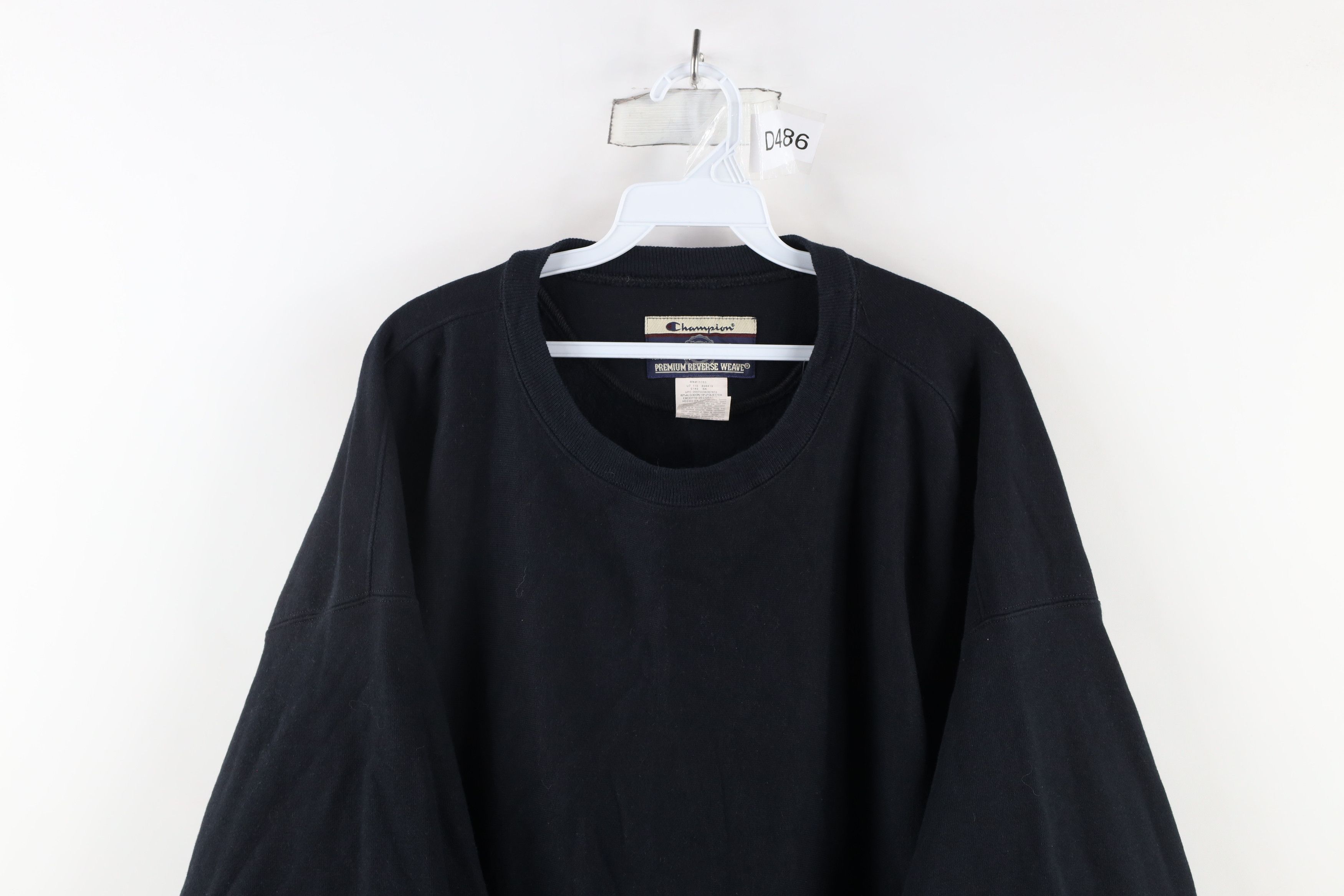 Champion × Vintage Vintage 90s Champion Reverse Weave Crewneck Sweatshirt Black Size US XXL / EU 58 / 5 - 2 Thumbnail
