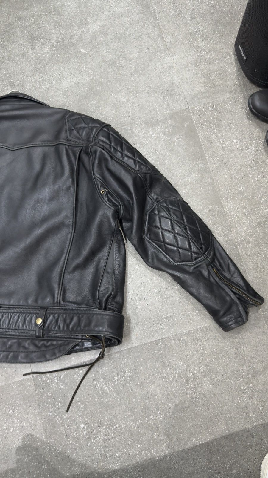 Japanese Brand × Kadoya Kadoya evo diamond lattice cable stayed leather jacket Size US XXL / EU 58 / 5 - 14 Thumbnail