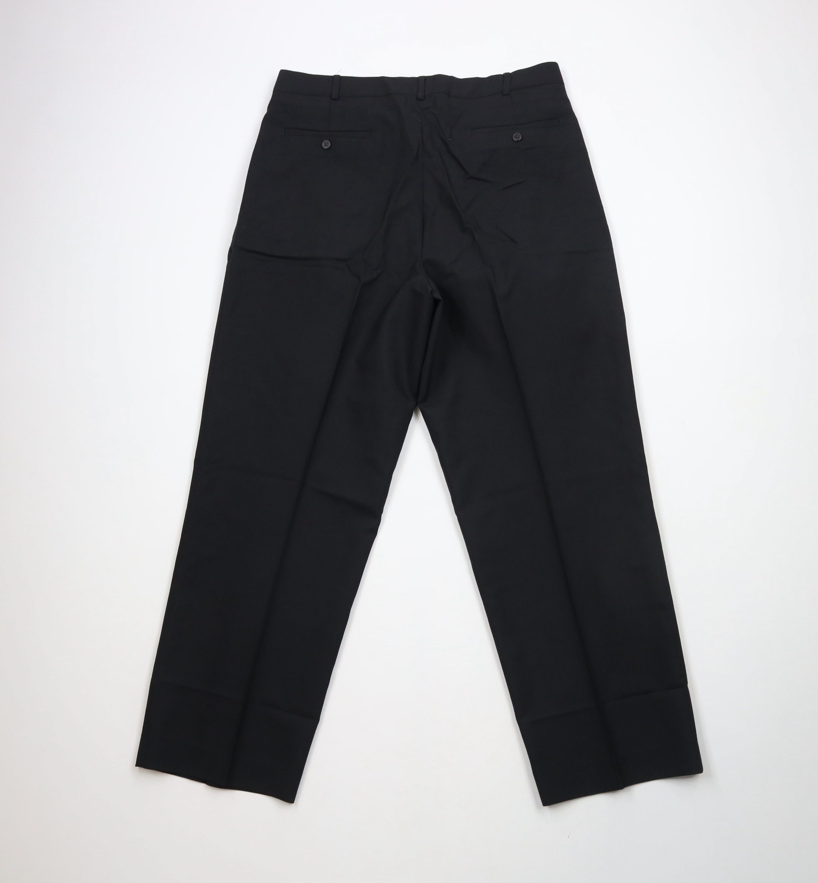 Lands' End × Vintage Vintage 90s Lands End Wide Leg Chino Pants Trousers Black Size US 36 / EU 52 - 9 Thumbnail