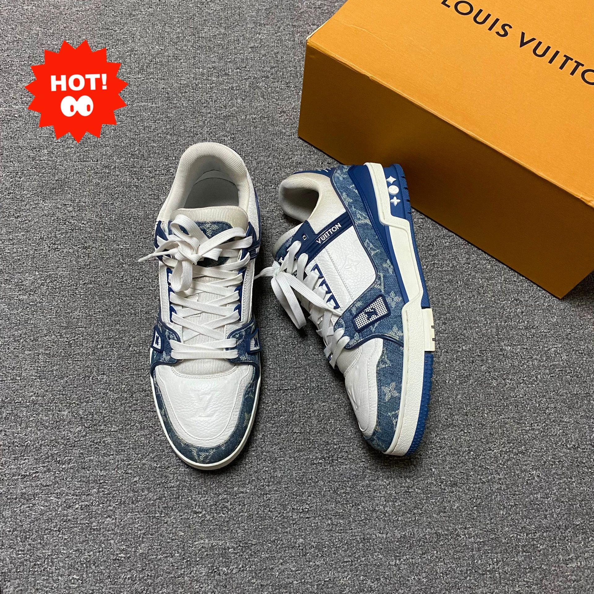 Louis Vuitton Louis Vuitton Lv TRAINER Blue Denim Size US 9.5 / EU 42-43 - 1 Thumbnail