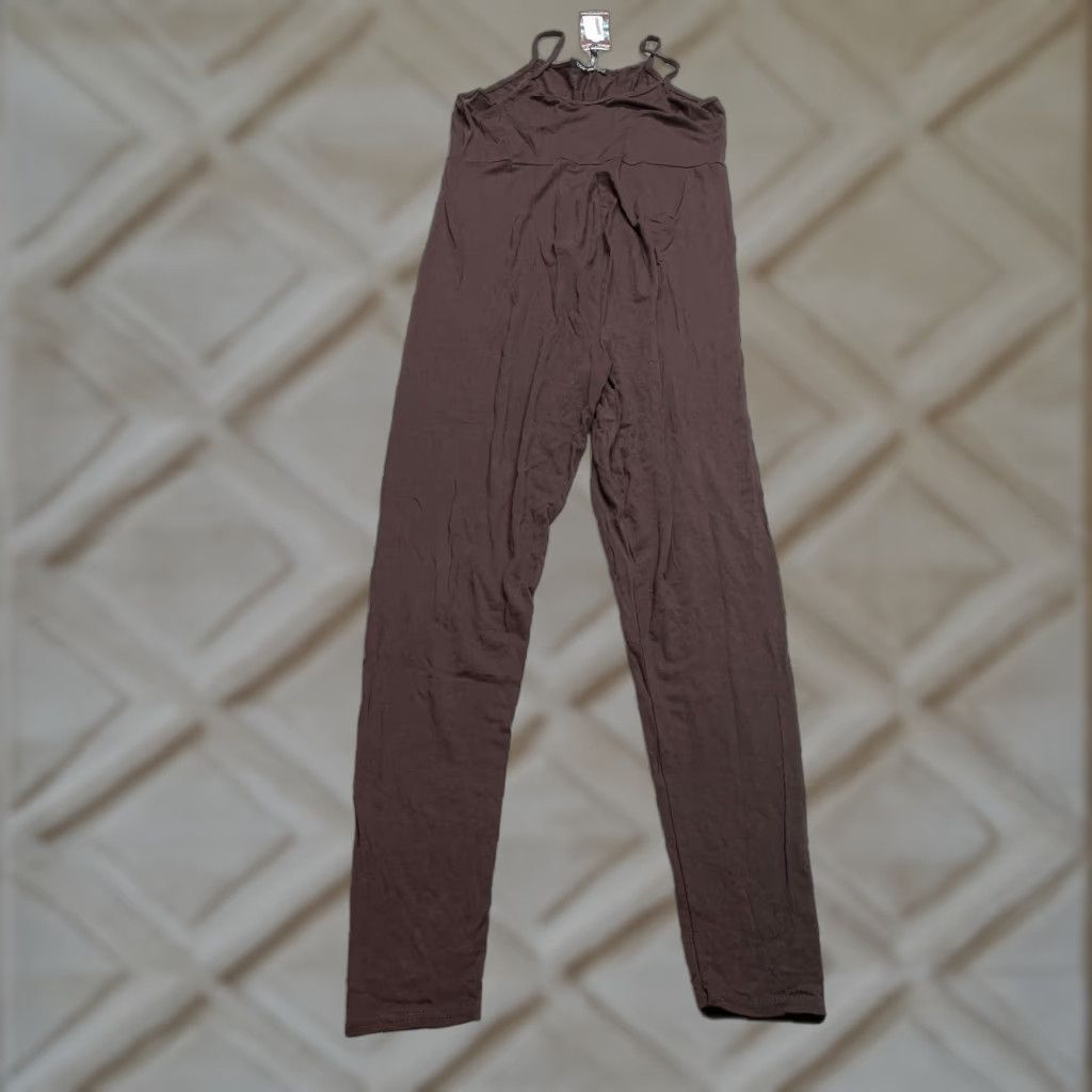 Boohoo Boohoo Romper Jumpsuit Brown Sleeveless Maternity One-Piece V-Neck Pullover 8 New NW Women’s Regular Size Type Size 30" / US 8 / IT 44 - 1 Thumbnail