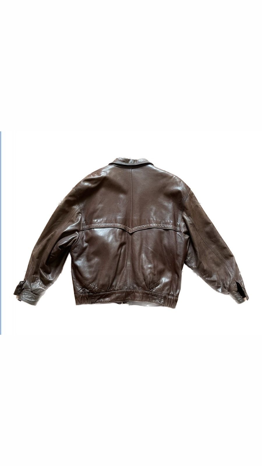 Vintage Vintage 1980s brown leather jacket made in Spain Size US L / EU 52-54 / 3 - 2 Thumbnail
