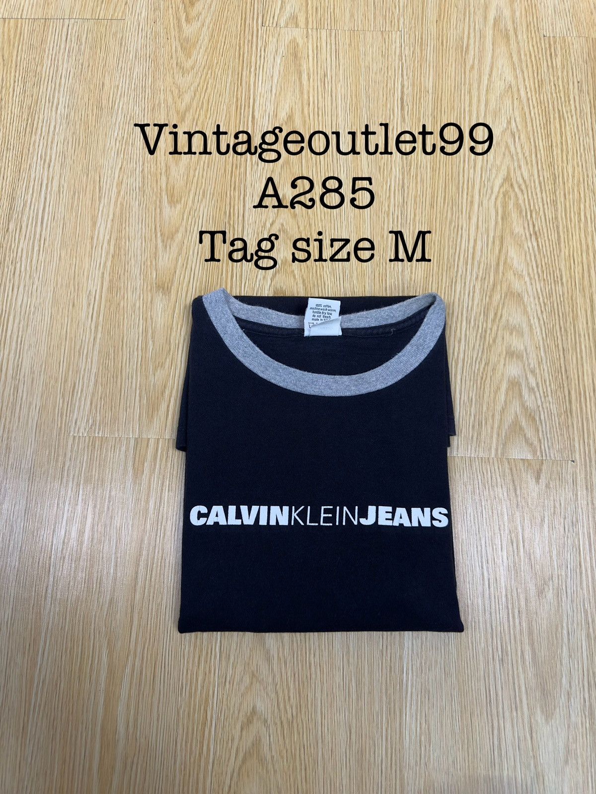 Calvin Klein Vintage Calvin Klein Jeans Spell Out Logo Tshirt A285 Size US M / EU 48-50 / 2 - 9 Thumbnail