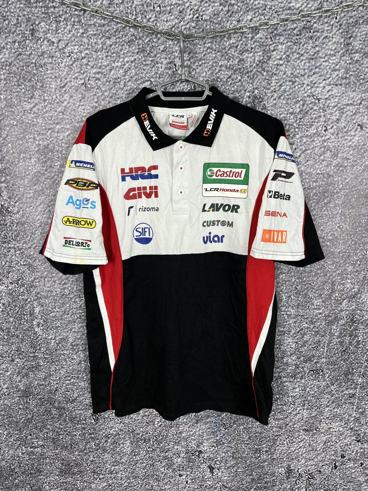 Honda × Vintage Mens Honda LCR Team Polo Shirt MotoGP Racing Official ...