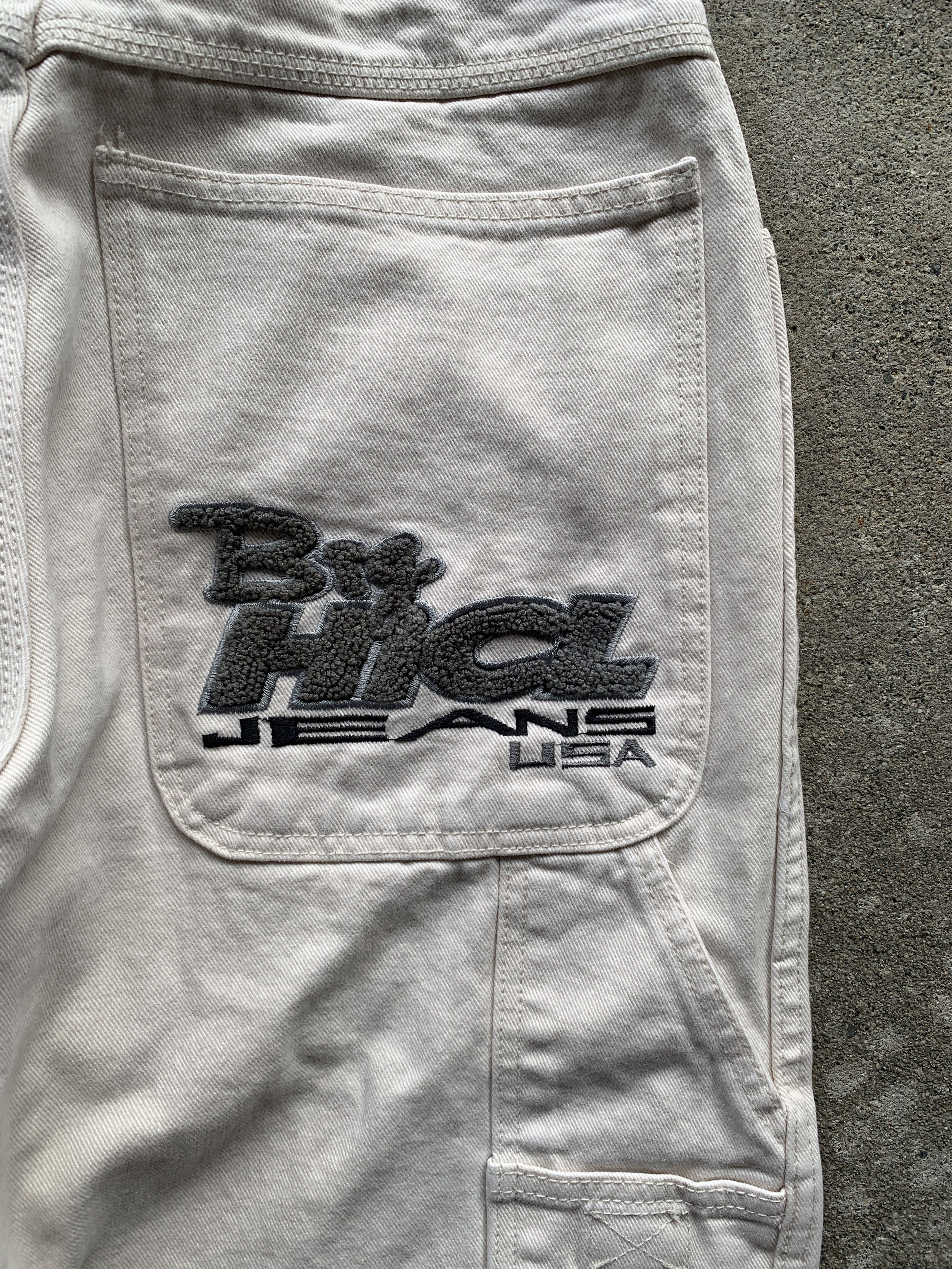 Japanese Brand × Vintage Vintage Y2K Cream Big HiCL Carpenter Jeans Size US 30 / EU 46 - 4 Thumbnail