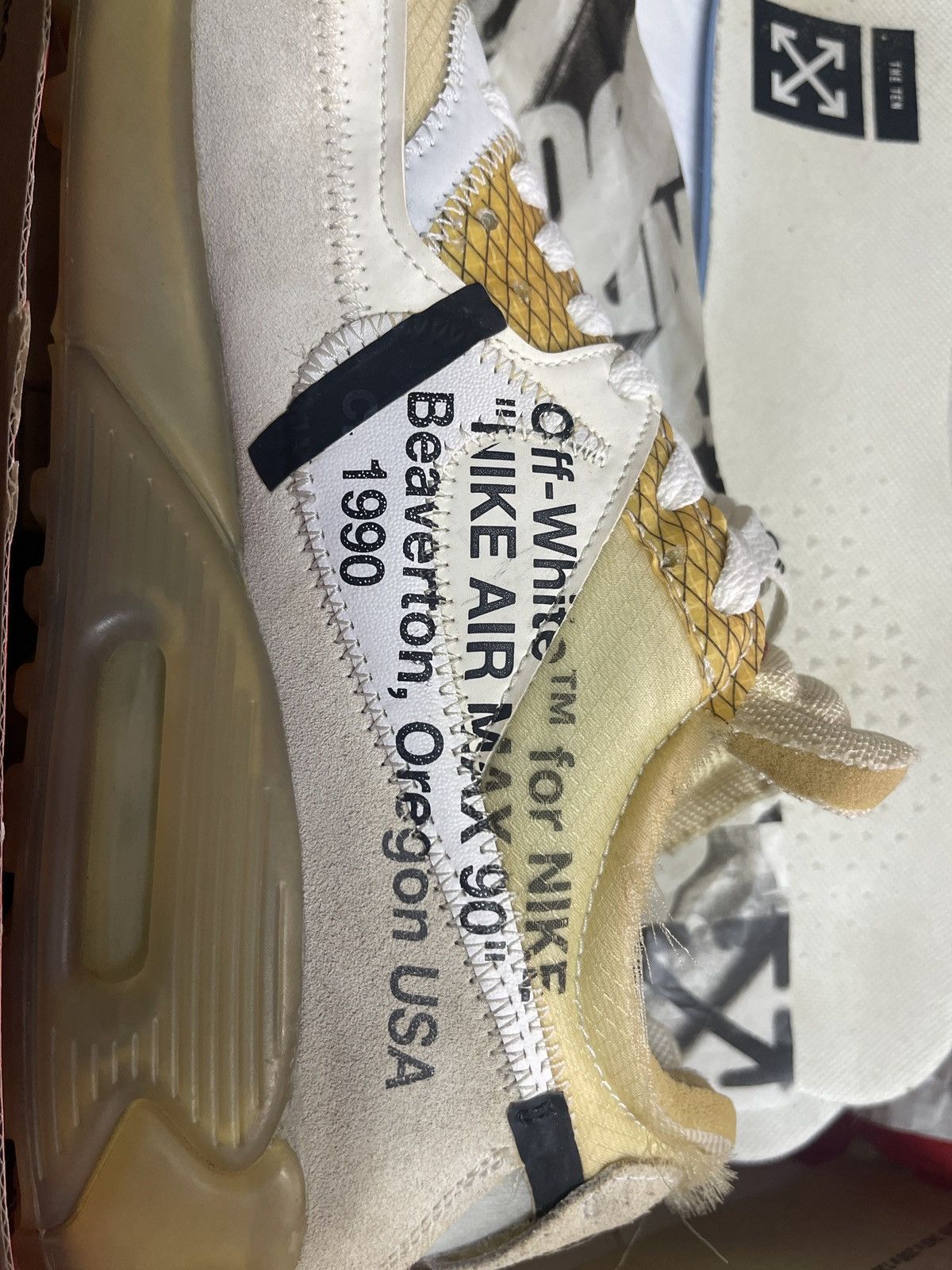 Nike × Off-White The 10 Nike Air Max 90 Off White Size US 10.5 / EU 43-44 - 19 Thumbnail