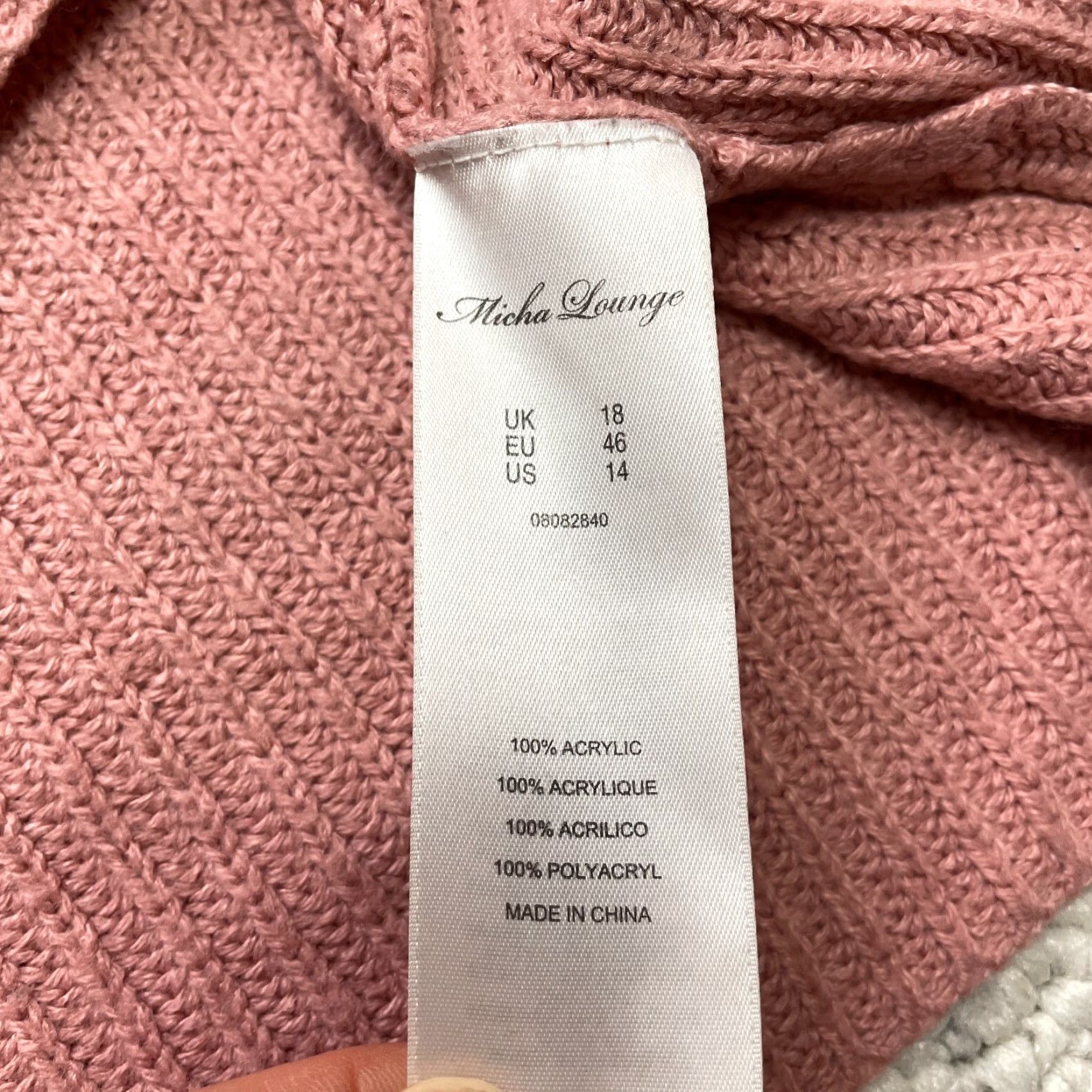 Vintage VINTAGE Micah Lounge Sweater Womens 14 Pink V-Neck Pullover Knit Acrylic Size XL / US 12-14 / IT 48-50 - 7 Thumbnail