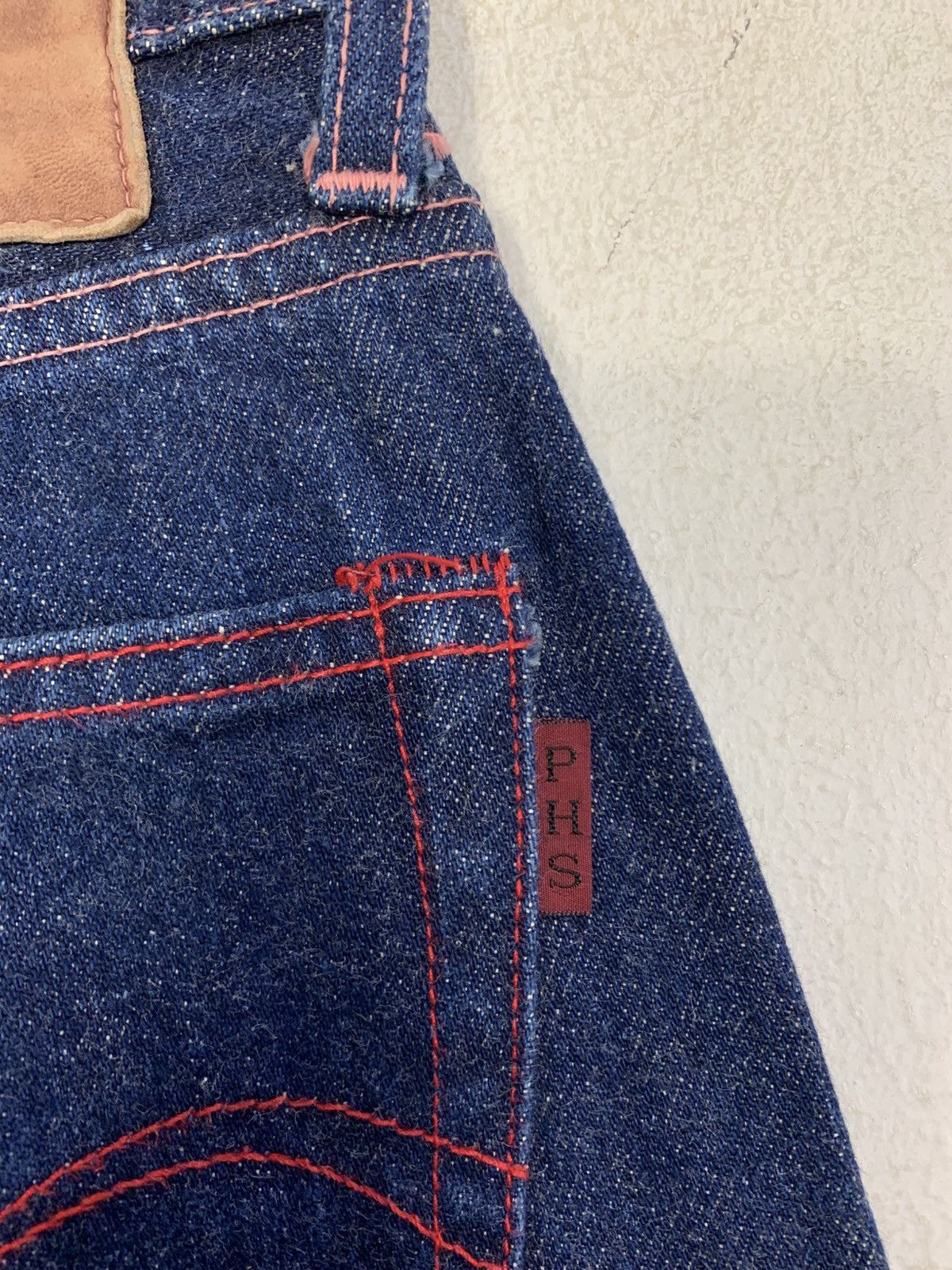 Japanese Brand Rare Selvedge Denim Pig Hip Store Dark Indigo Jeans Size US 29 - 7 Thumbnail