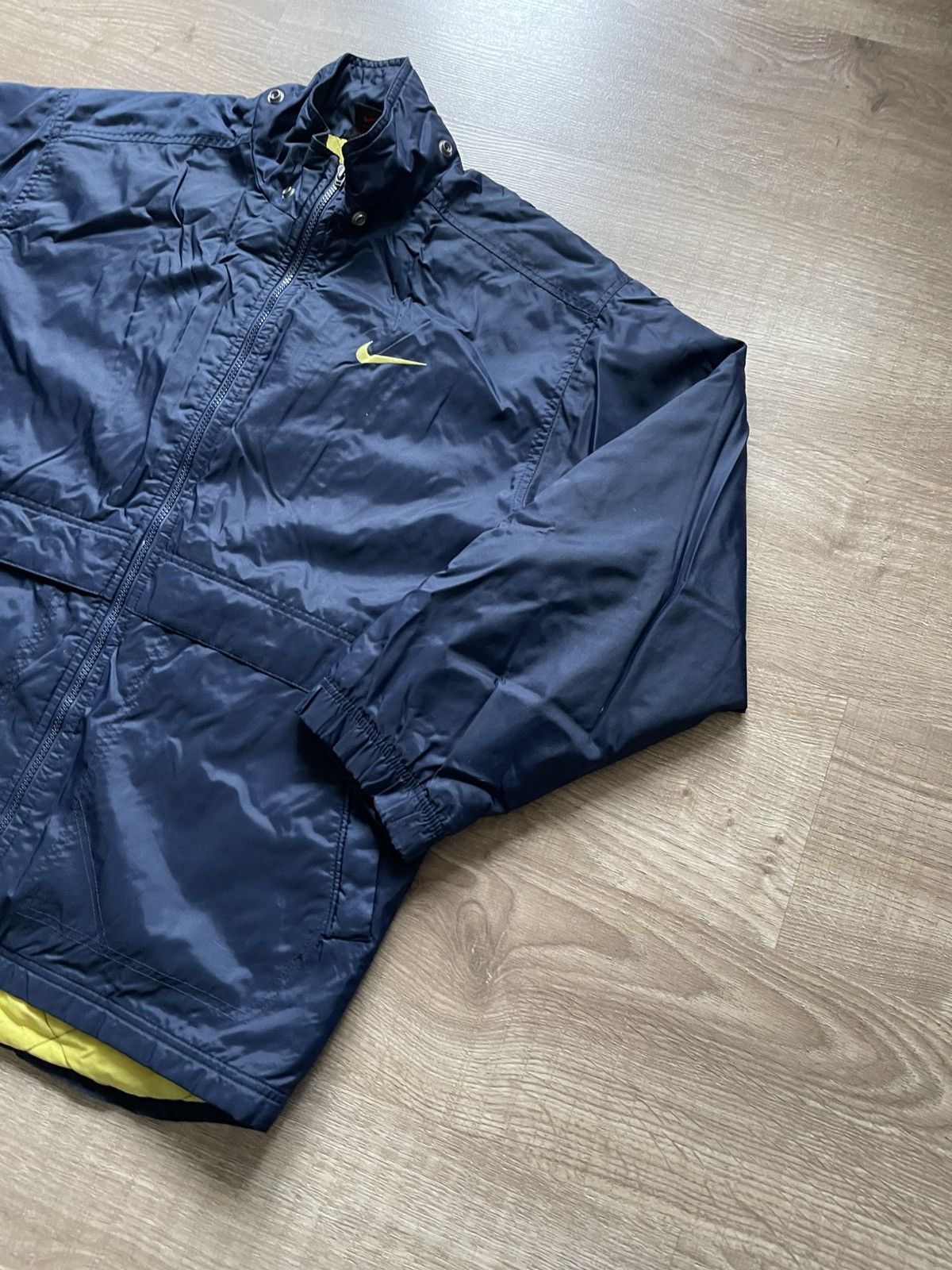 Nike Vintage 90s Nike Swoosh Logo Accent Quilted Coat Jacket Size US S / EU 44-46 / 1 - 6 Thumbnail