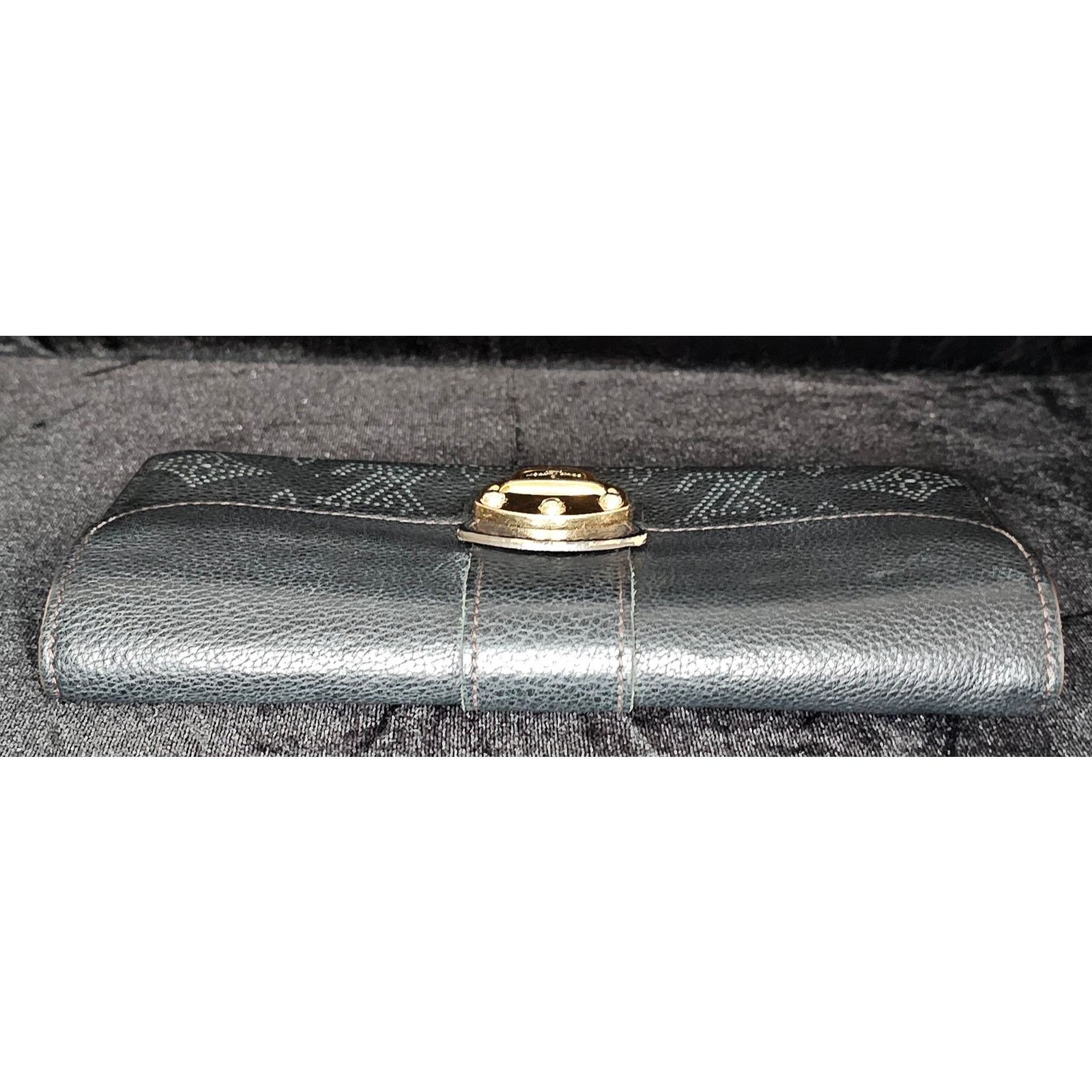 Louis Vuitton Louis Vuitton Mahina Amelia Black Gold Hardware Long Wallet Size ONE SIZE - 11 Thumbnail
