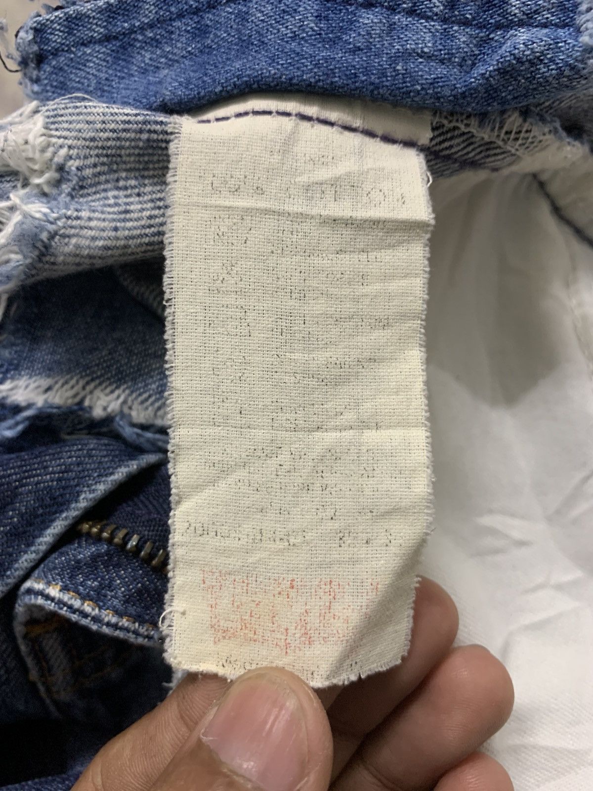 Levi's Vintage LEVIS 605 Orange Tab Distressed Jeans Ghost Pocket Size US 31 - 13 Thumbnail