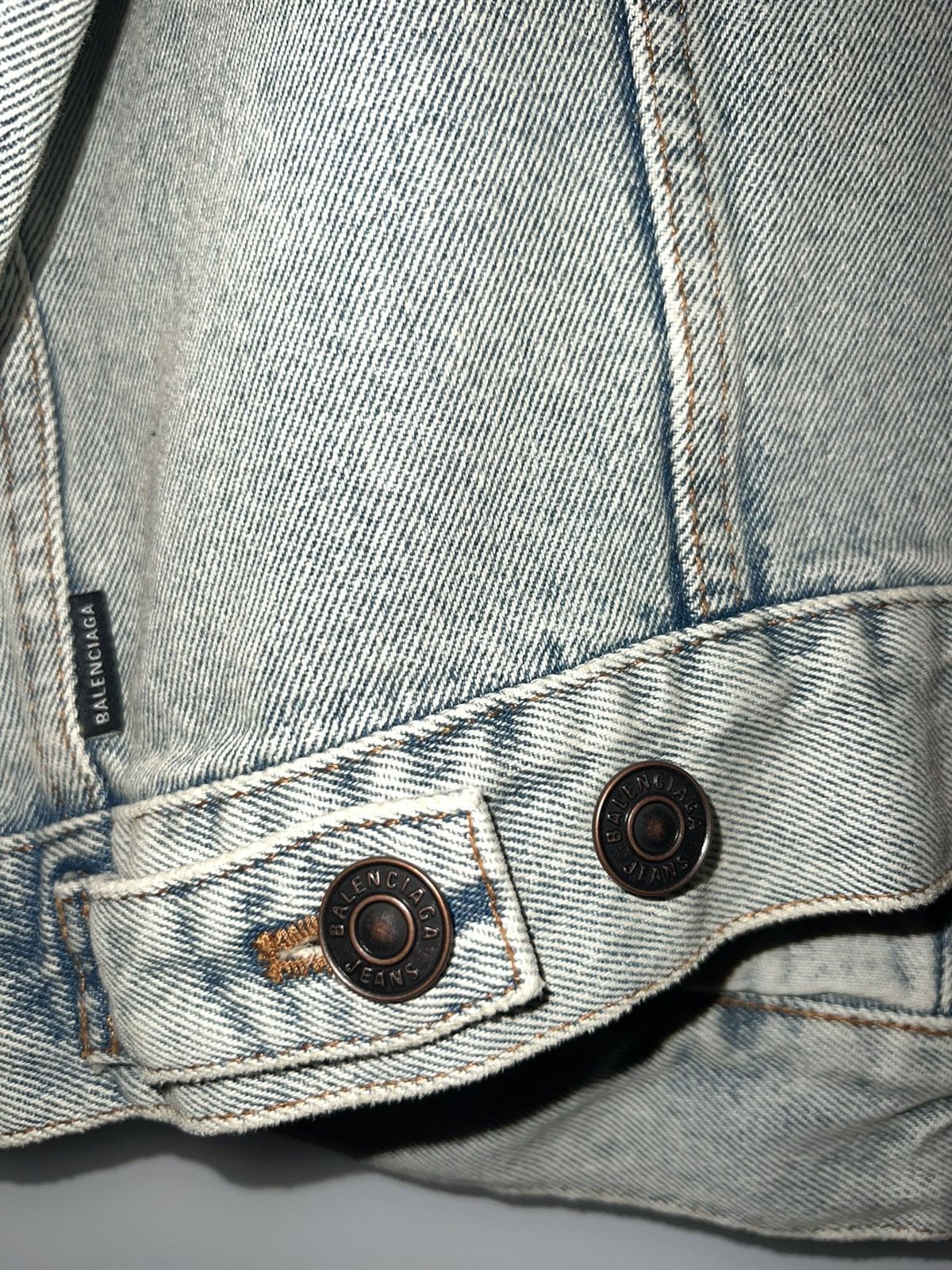 Balenciaga Balenciaga Logo Denim Jacket Size US L / EU 52-54 / 3 - 3 Thumbnail