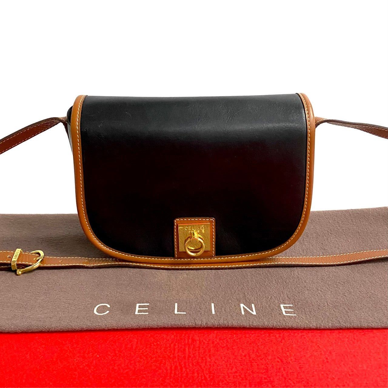 Celine Celine Shoulder Bag Brown Leather Size ONE SIZE - 1 Thumbnail