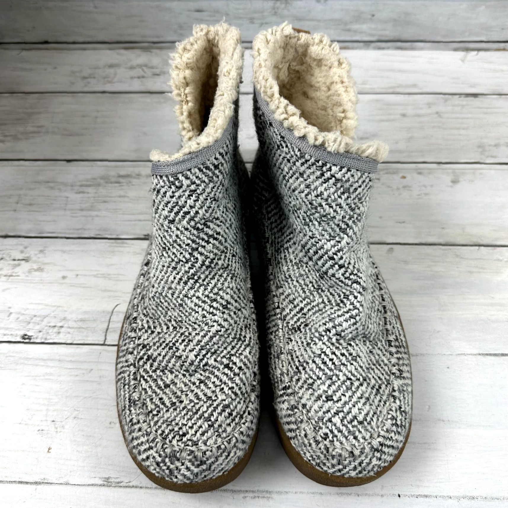 Sanuk Sanuk Cush N’ Blaze Women’s Gray Woven Geometric Chukka Bootie Slippers Sz 7.5 Size M / US 6-8 / IT 42-44 - 4 Thumbnail
