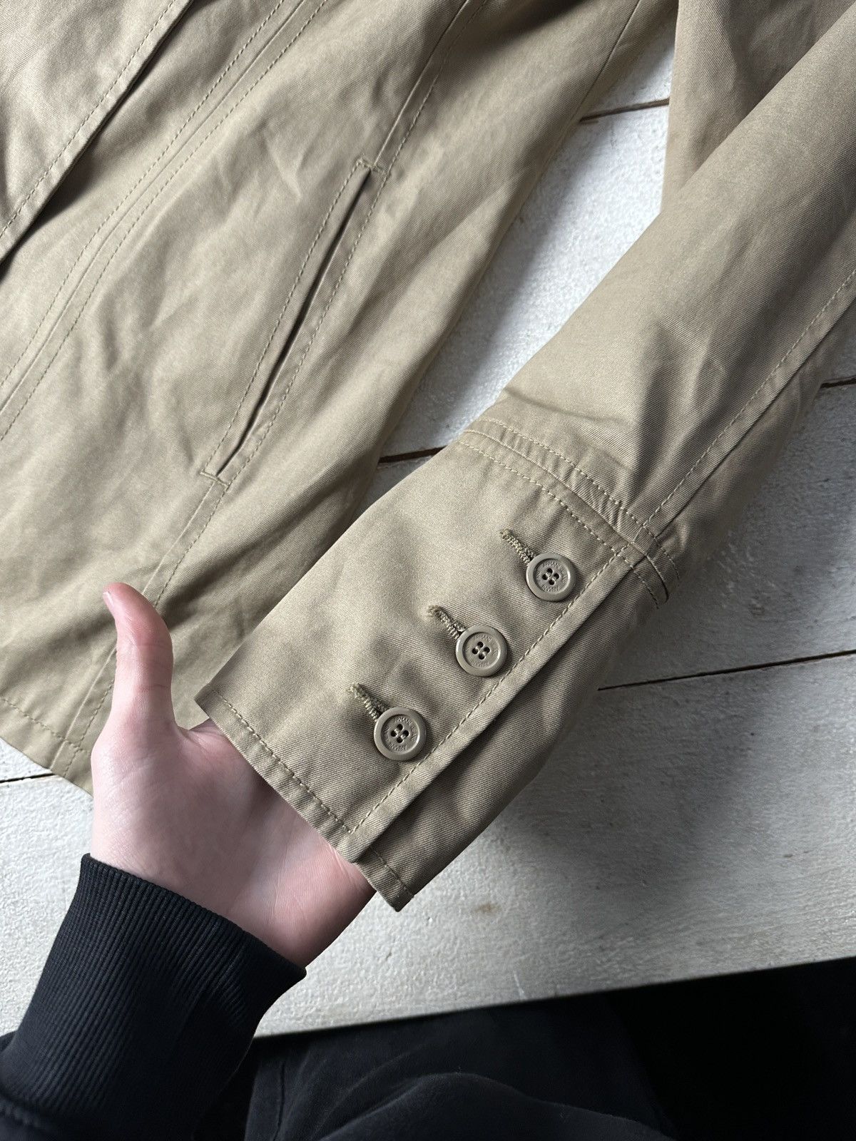 Armani 🚨ARMANI JEANS BEIGE BROWN WOMEN COAT LUXURY OLD MONEY Size L / US 10 / IT 46 - 3 Thumbnail