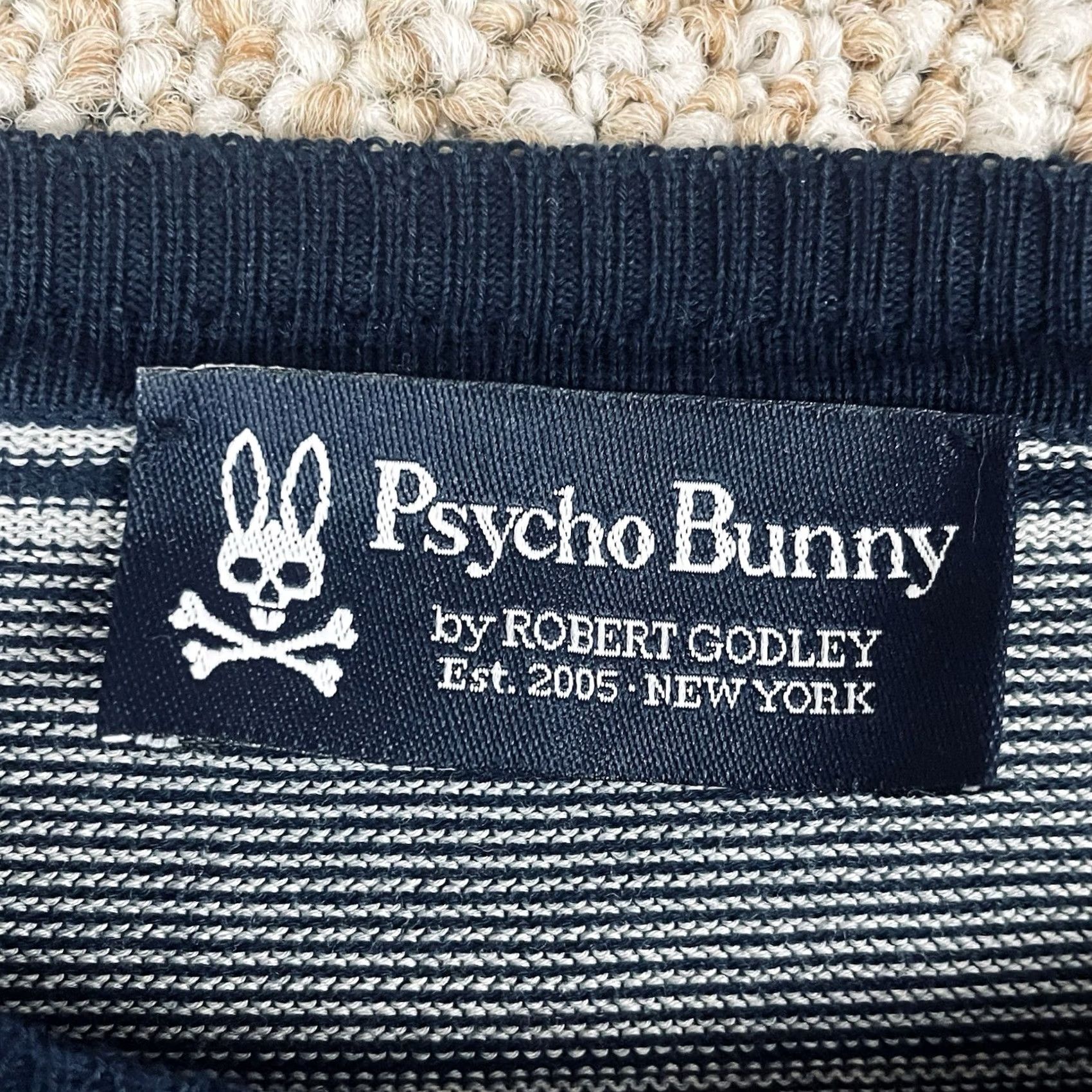 Psycho Bunny Psycho Bunny Sweater Mens M/L Crewneck Striped Multicolor Cotton Knit Pullover Size US M / EU 48-50 / 2 - 6 Thumbnail