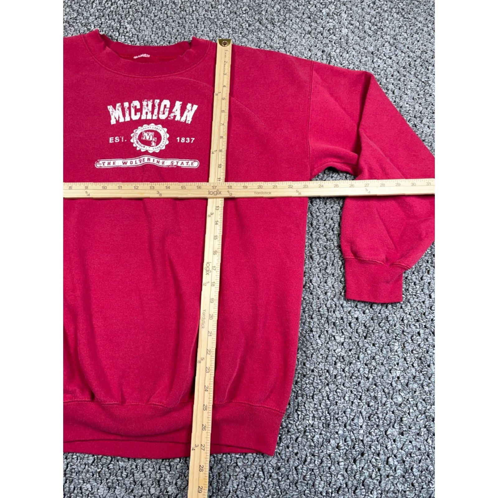 Vintage VINTAGE Michigan Wolverine State Sweatshirt Adult XL Dark Red Crewneck Graphic Print Size US XL / EU 56 / 4 - 5 Thumbnail