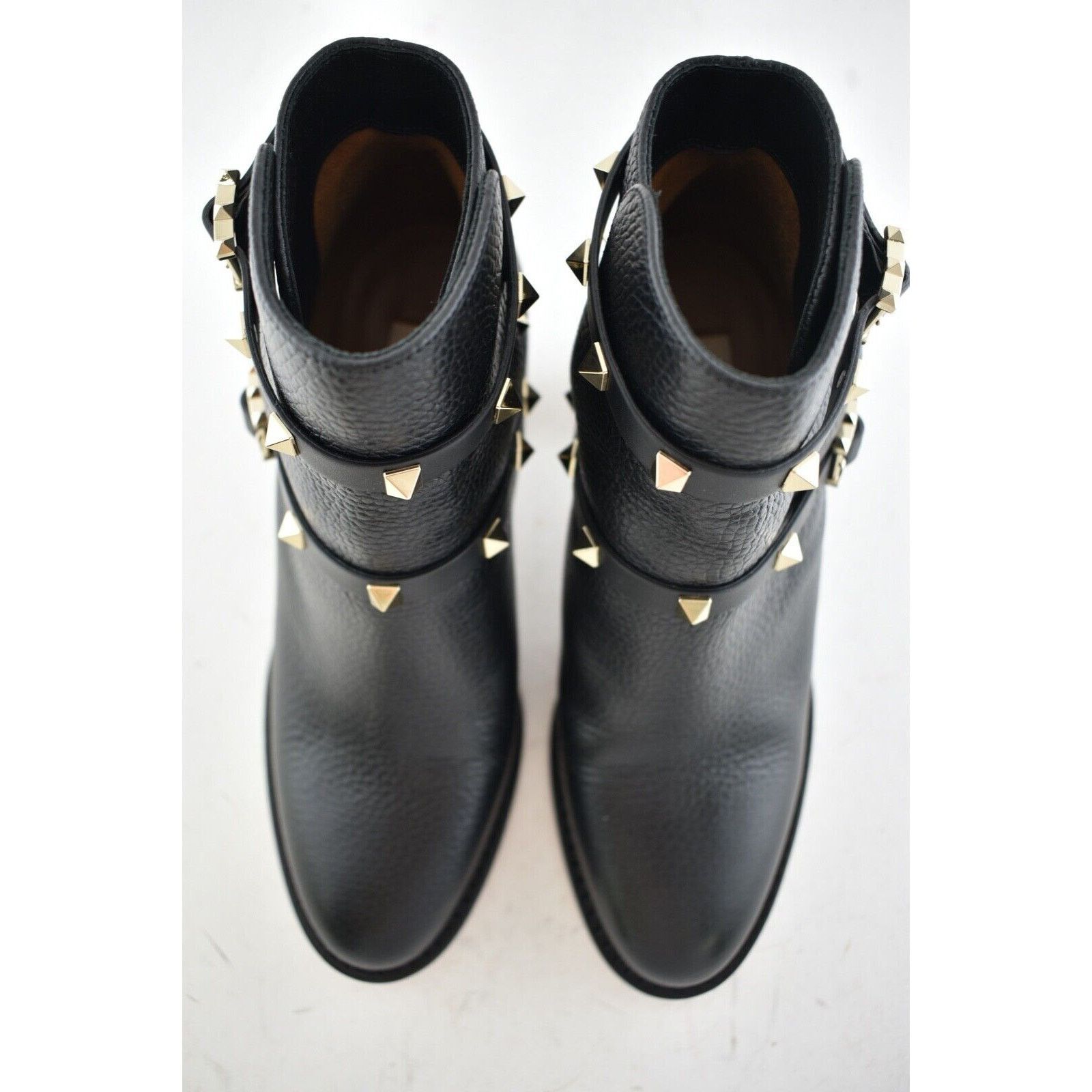 Valentino Valentino Rockstud City 70mm Black Leather Stud Block Heel Size US 6 / IT 36 - 7 Thumbnail