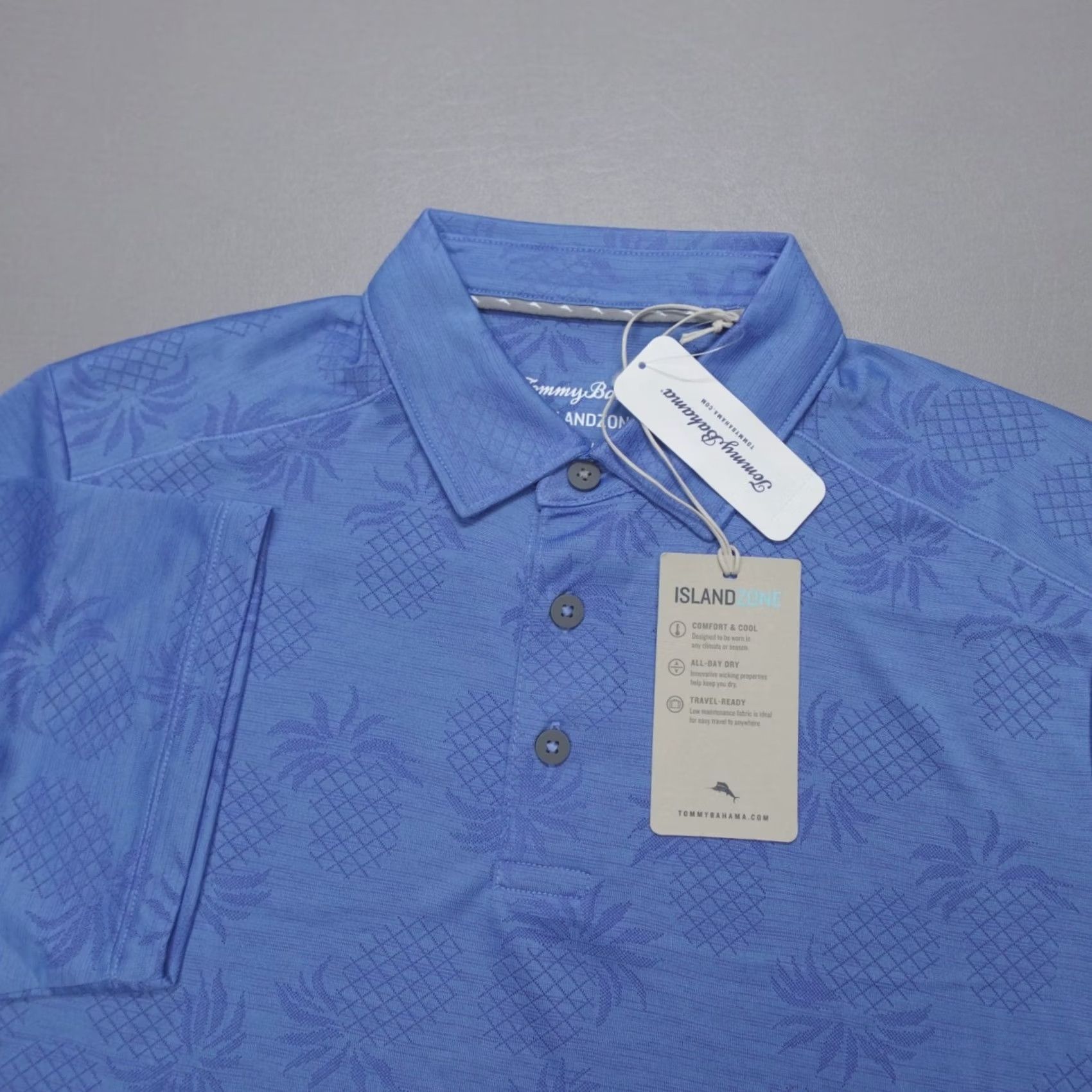 Tommy Bahama Tommy Bahama IslandZone Polo Shirt Blues Men's Size S Palm Coast Floral Short Sleeve Collared Pullover Activewear Casual Travel Size US S / EU 44-46 / 1 - 2 Thumbnail