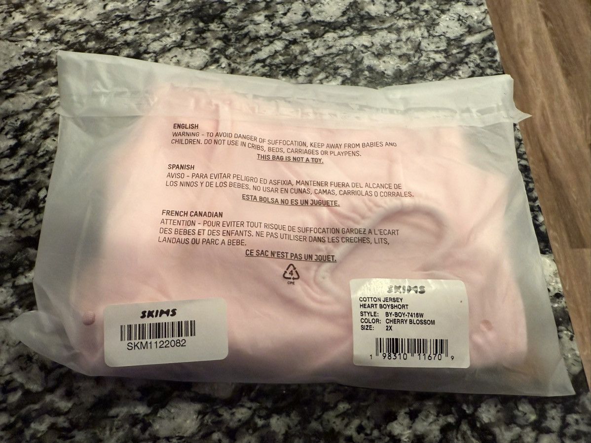 Kim Kardashian × SKIMS Skims Limited Edition Cotton Jersey Heart HipsterPink XXL 2X Size 42" / US 20 - 3 Thumbnail