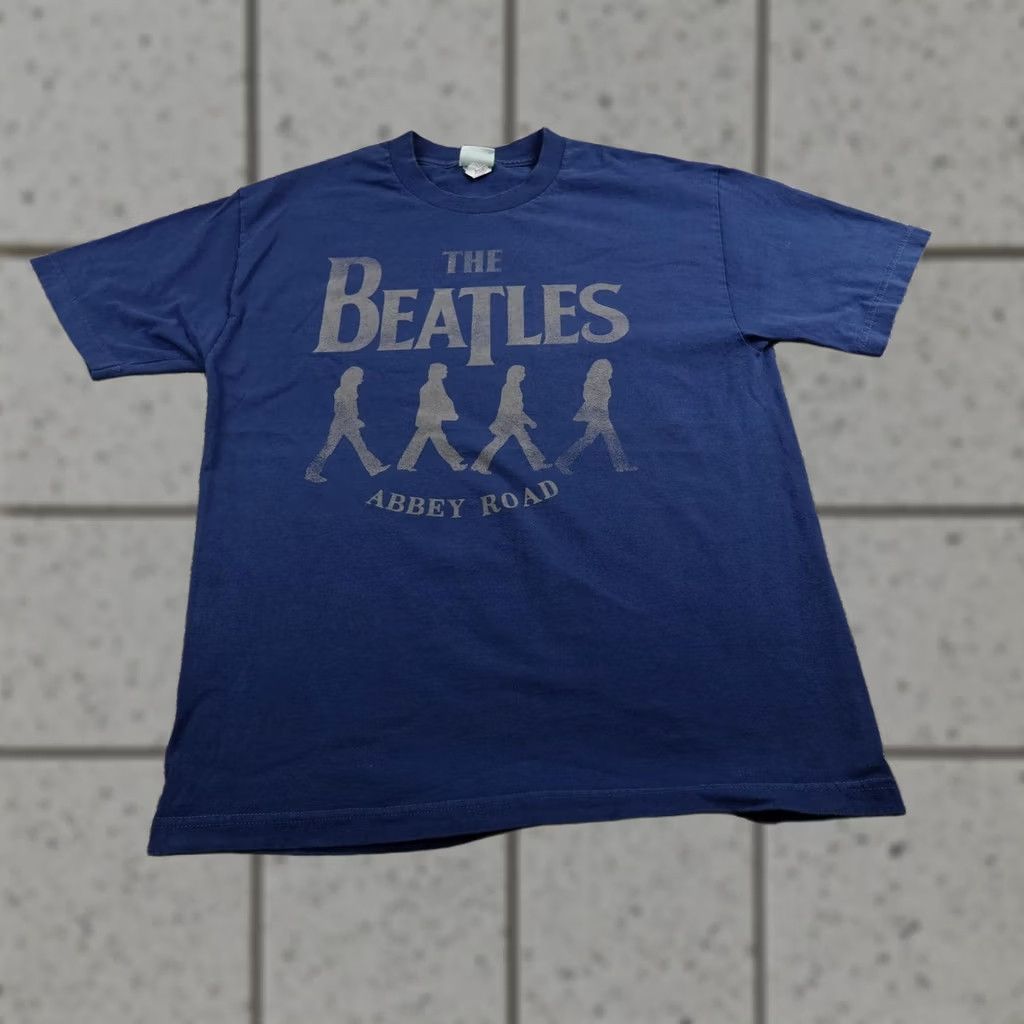 Vintage VTG The Beatles Shirt Mens L Blue Abbey Road Graphic Logo Band Rock Tee Top 00s Y2K Size US L / EU 52-54 / 3 - 1 Thumbnail