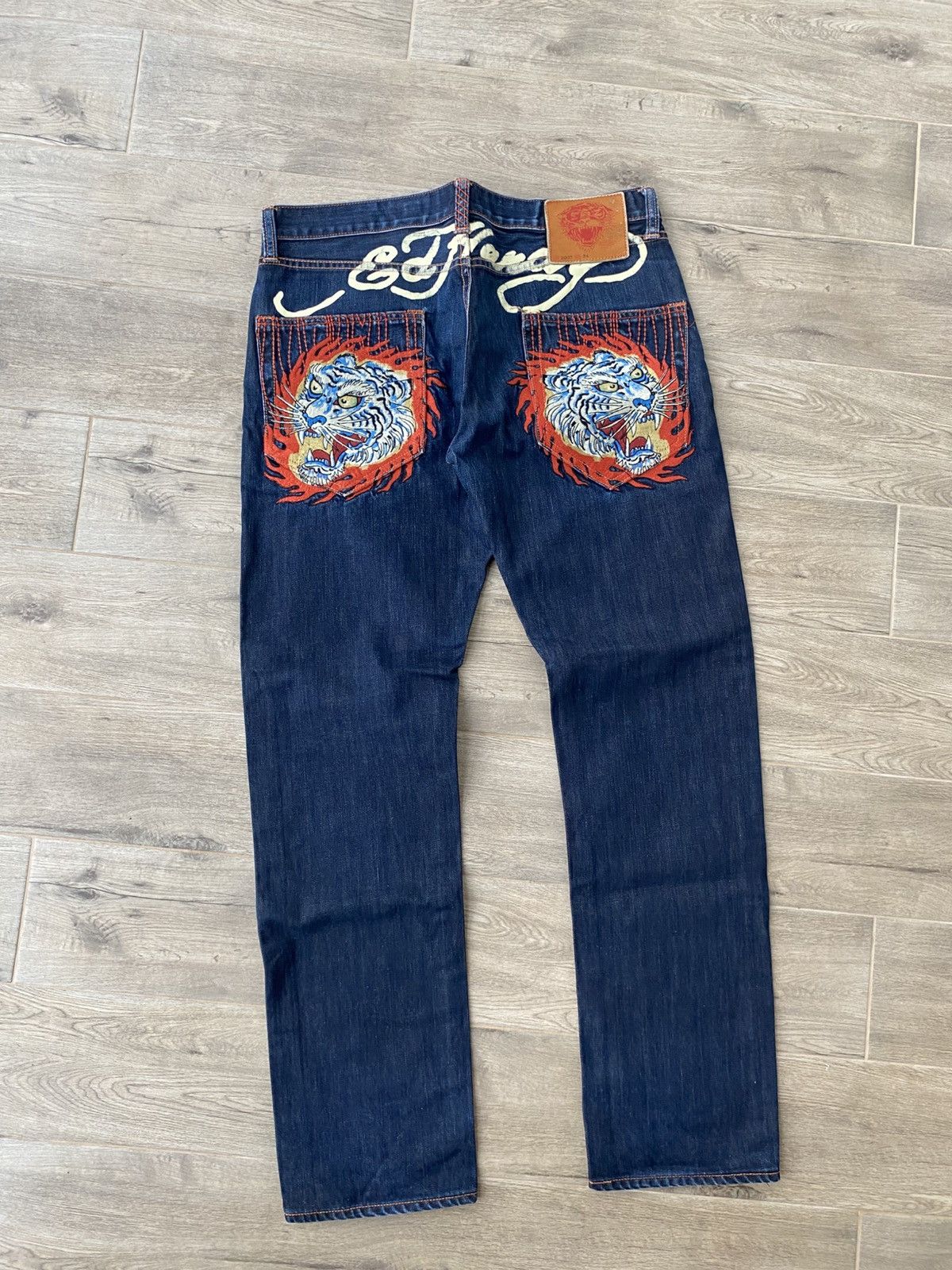 Ed Hardy × Vintage 🐯Ed hardy tiger logo jeans Size US 34 / EU 50 - 2 Thumbnail