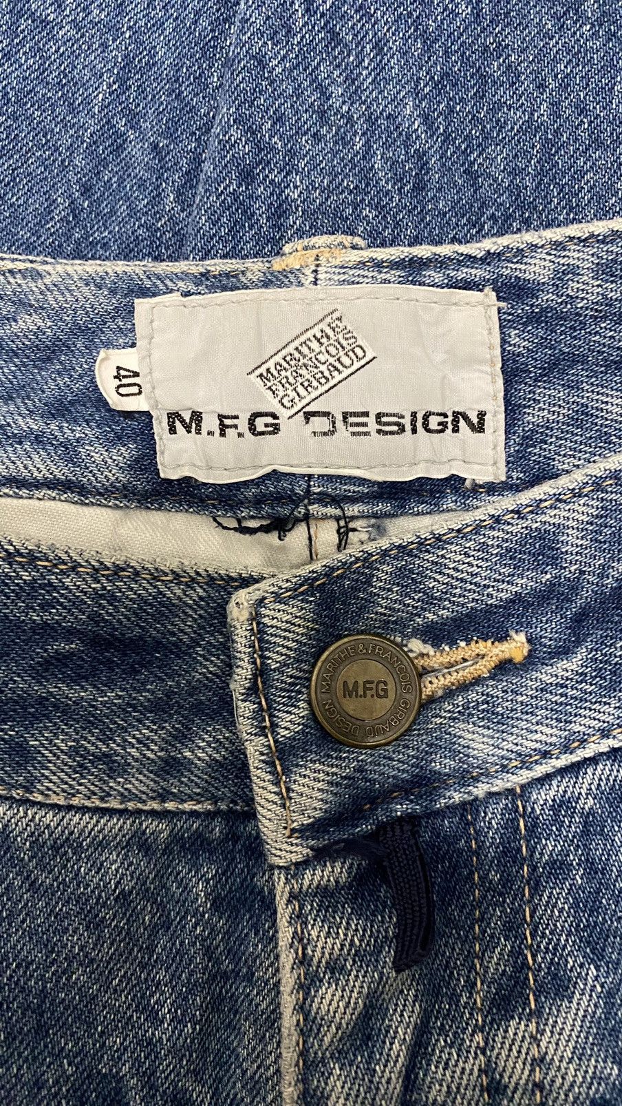 Designer × Marithe + Francois Girbaud × Vintage Vintage Marithe Francois Girbaud MFG Blue Denim Jeans Pants Size US 30 / EU 46 - 20 Thumbnail