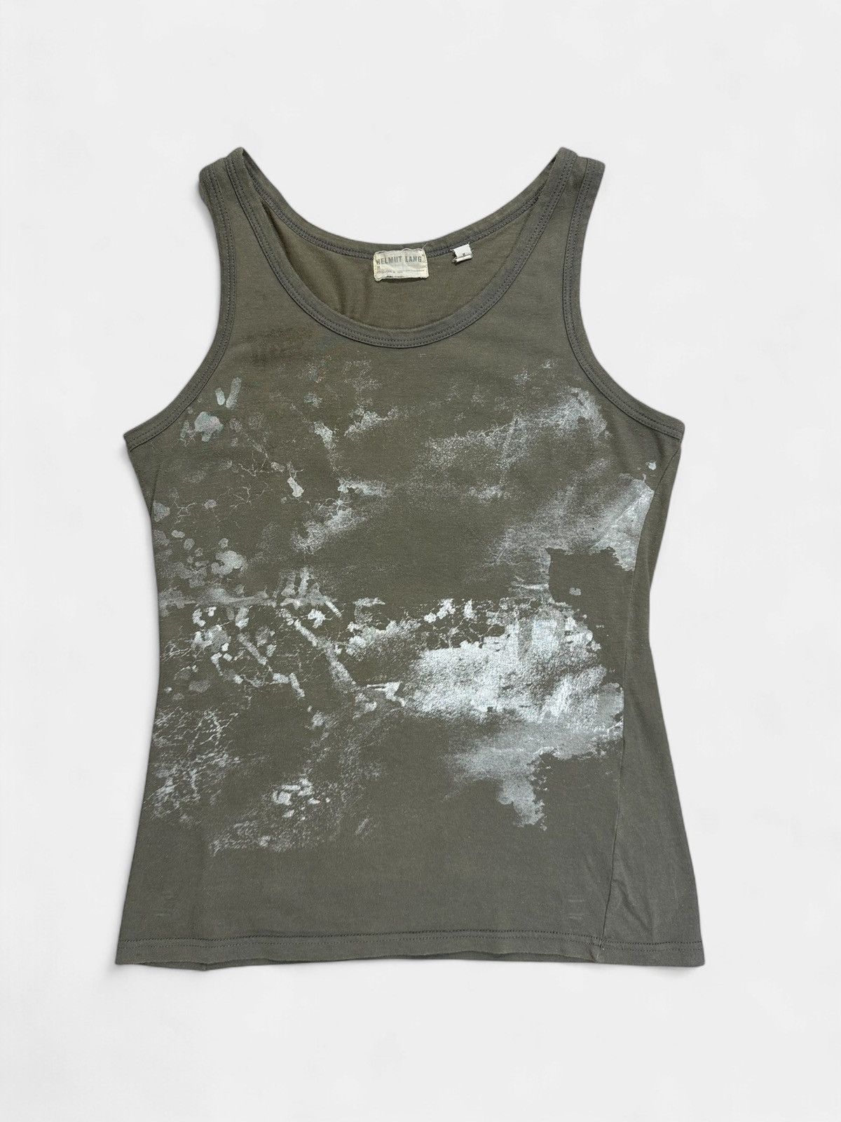 Helmut Lang 90's Archive Military Micro Ribbed Tank Top