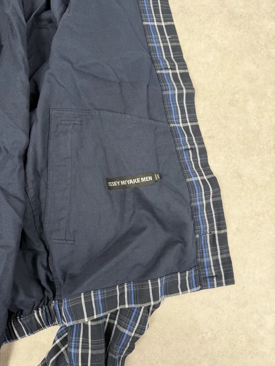 Issey Miyake Issey Miyake Navy Japanese Checkered Bomber Jacket Size US S / EU 44-46 / 1 - 9 Thumbnail