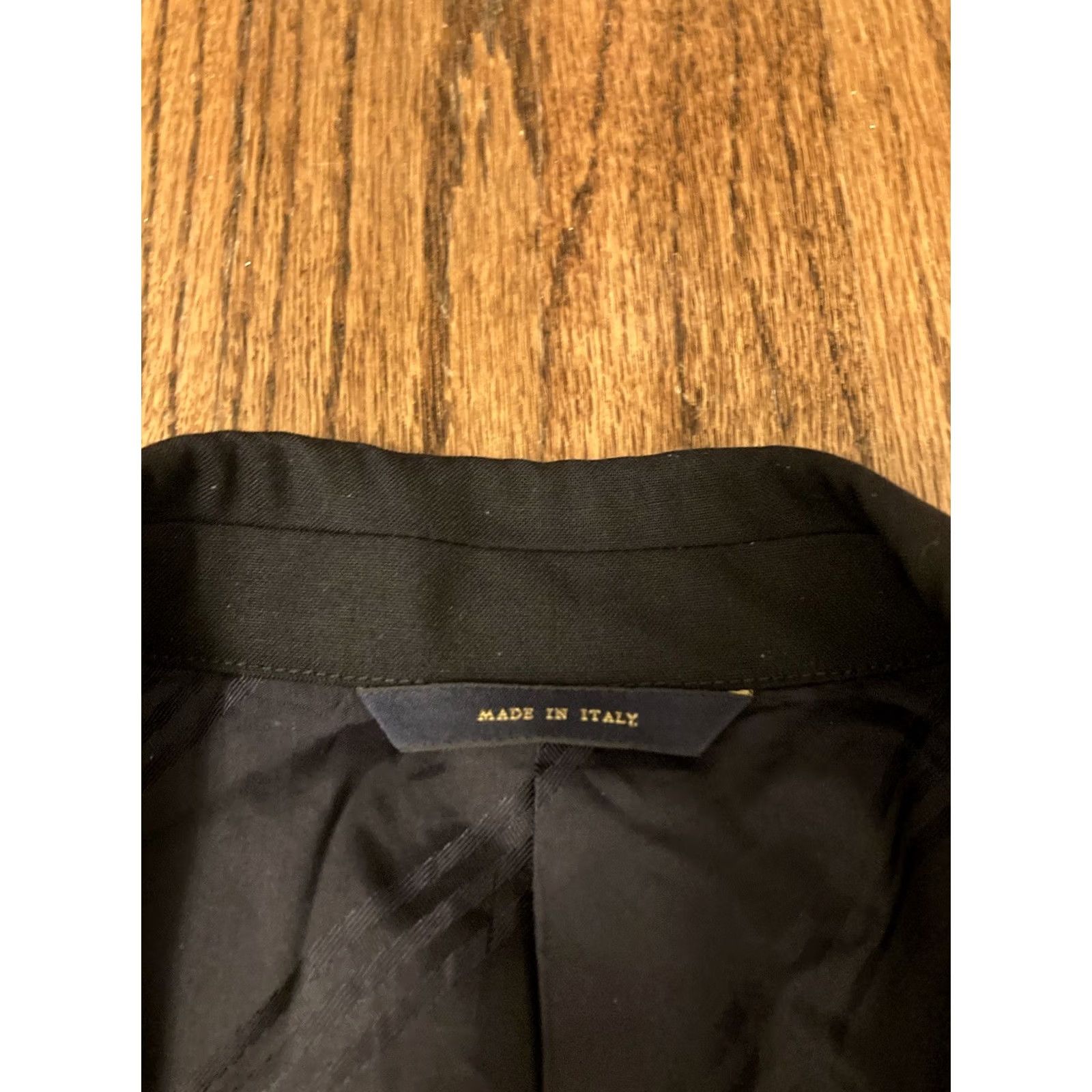 Brooks Brothers Brooks Brothers Blazer Men 46R Black Wool 2 Piece Notch Lapel Double-Vented Italy 2 Button Front Classic Dry Clean Only Size 46R - 7 Thumbnail
