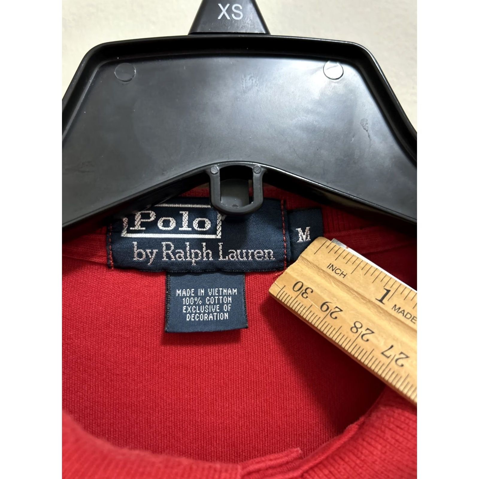 Polo Ralph Lauren VINTAGE Polo Ralph Lauren Shirt Mens Sz Medium Red Short Sleeve Blue Pony Shirt Size US M / EU 48-50 / 2 - 5 Thumbnail