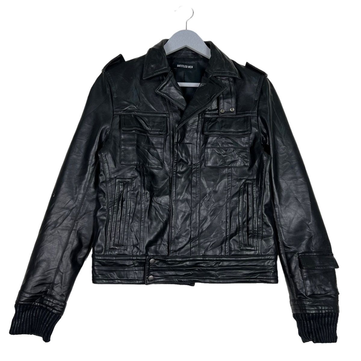 Le Grande Bleu (L.G.B.) 🔥 UNTITLED MEN CARGO LEATHER JACKET Size US M / EU 48-50 / 2 - 1 Thumbnail