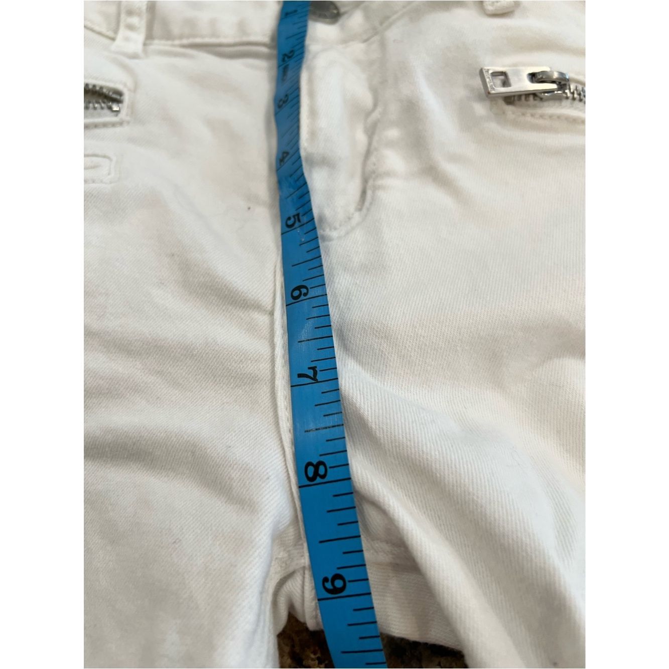 Zadig & Voltaire Zadig & Voltaire Ava Perm White Slim Crop Jeans Raw Hem Siz Size 28" / US 6 / IT 42 - 7 Thumbnail