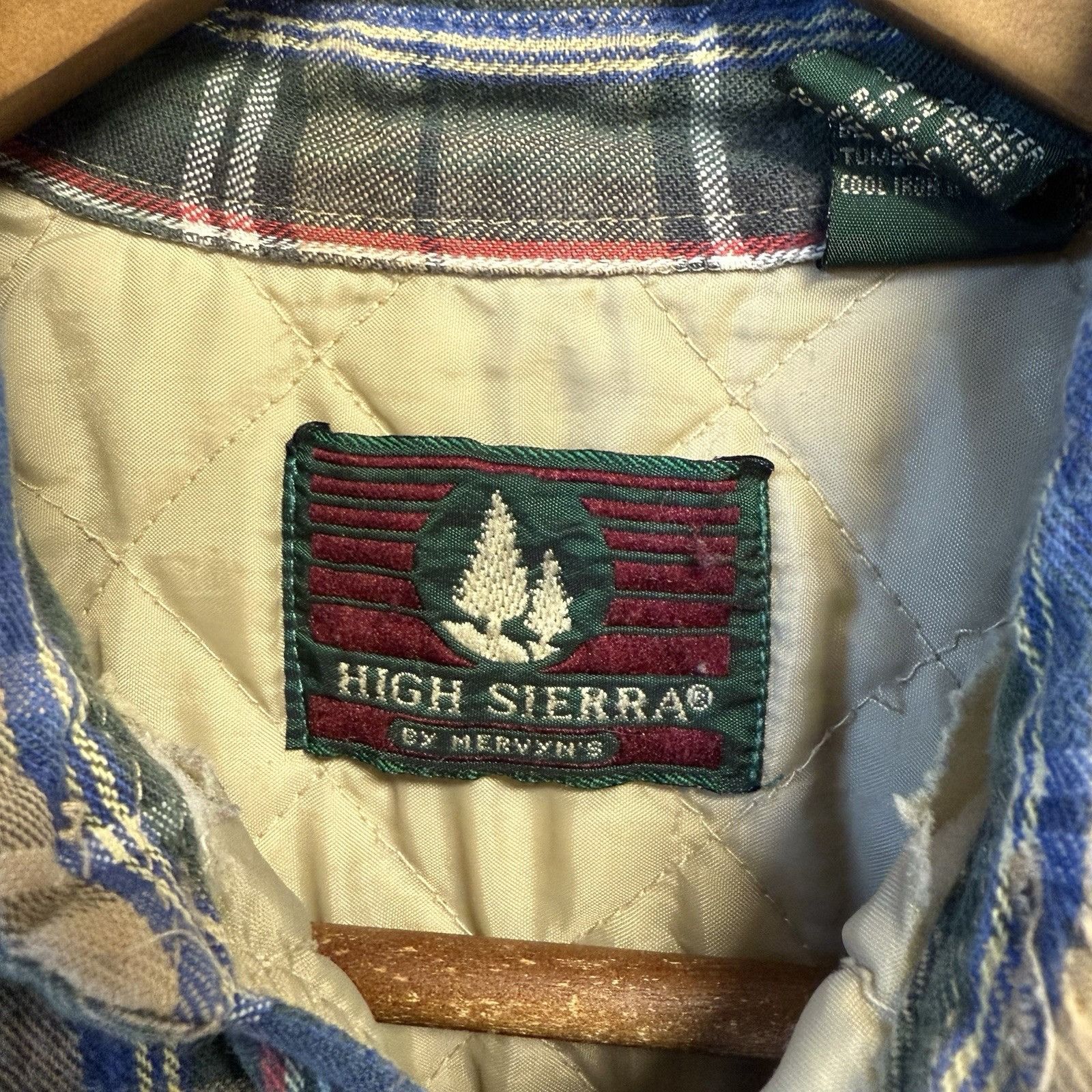 High Sierra Vintage High Sierra Mervyns Lined Flannel Shirt Mens Small L Size US S / EU 44-46 / 1 - 4 Thumbnail