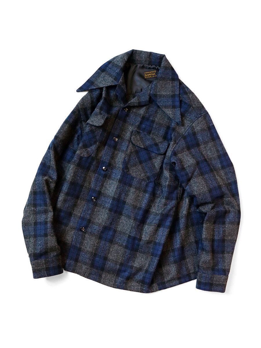 Kapital Kapital Wool Check Rangle Collar Board Shirt Size US XL / EU 56 / 4 - 2 Thumbnail