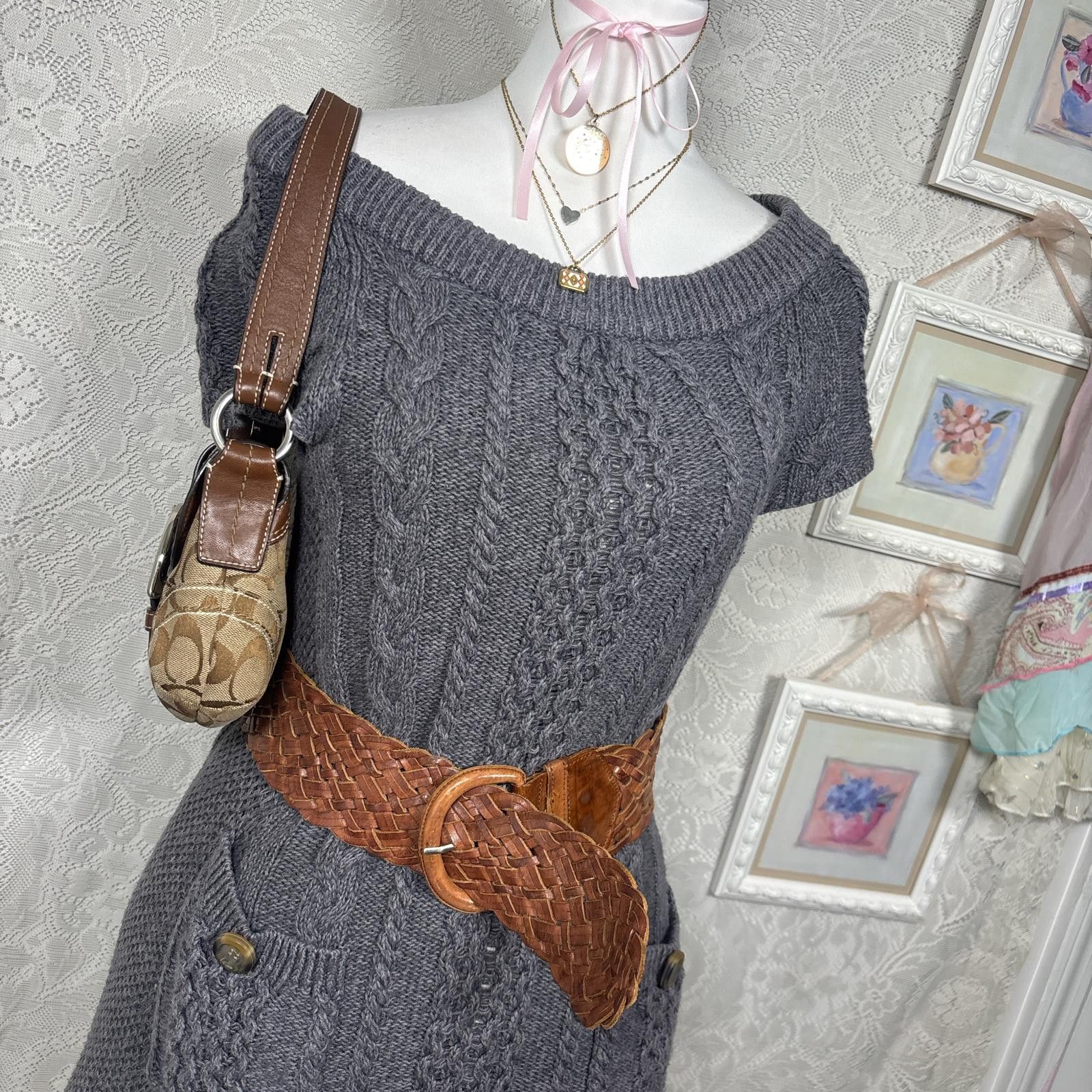 Cartoon Network vintage grey knit sweater dress Size S / US 4 / IT 40 - 4 Thumbnail