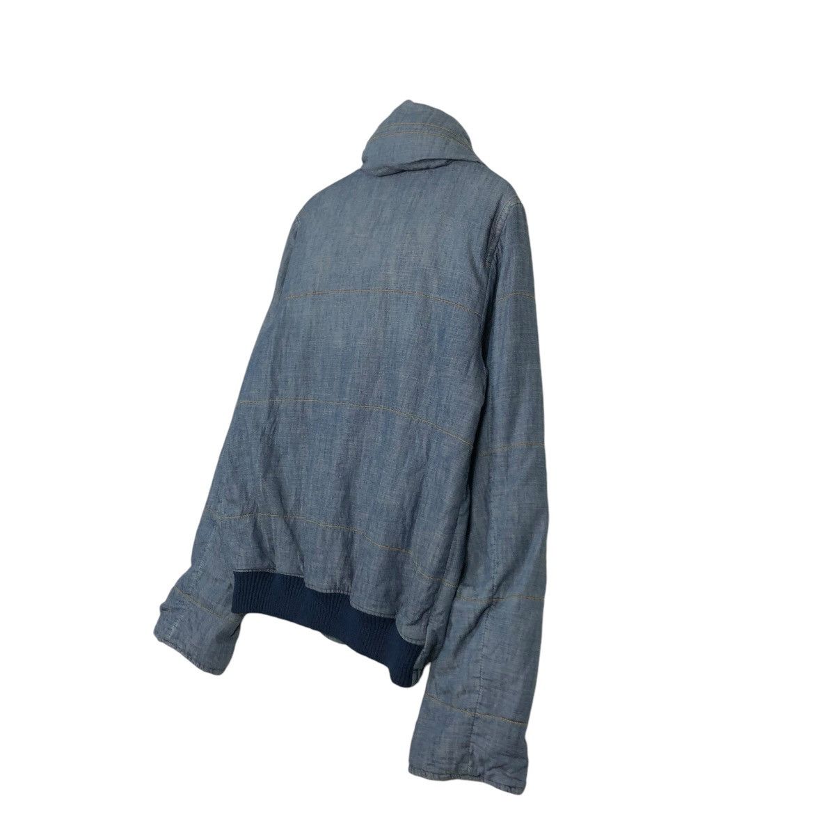 Issey Miyake 🔥CROPPED DENIM BIKER JACKET MERCIBEAUCOUP BLANKET PUFFER Size US M / EU 48-50 / 2 - 12 Thumbnail