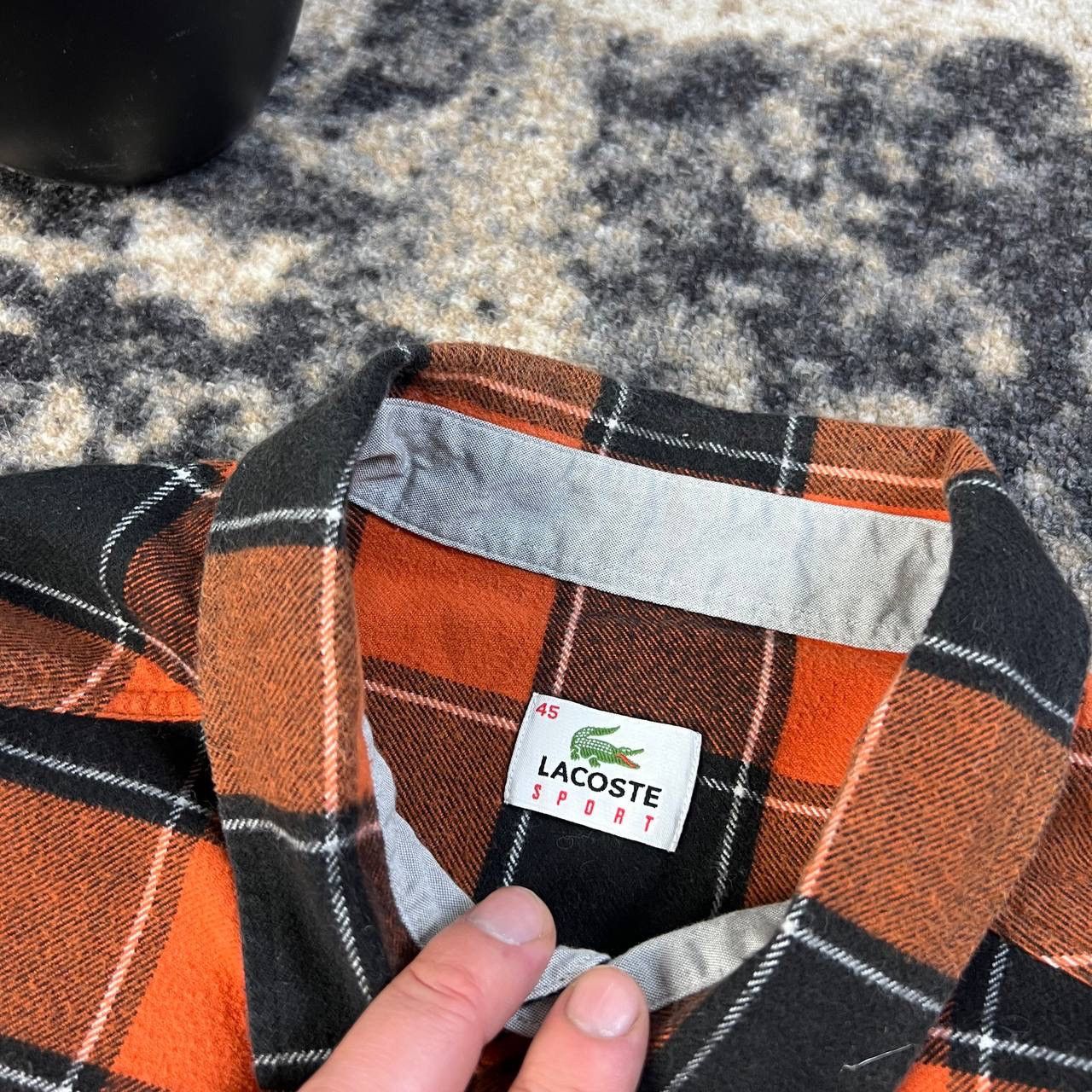 Lacoste Lacoste Mini Logo Vintage Plaid Flannel Button Up Shirt Size US XL / EU 56 / 4 - 6 Thumbnail