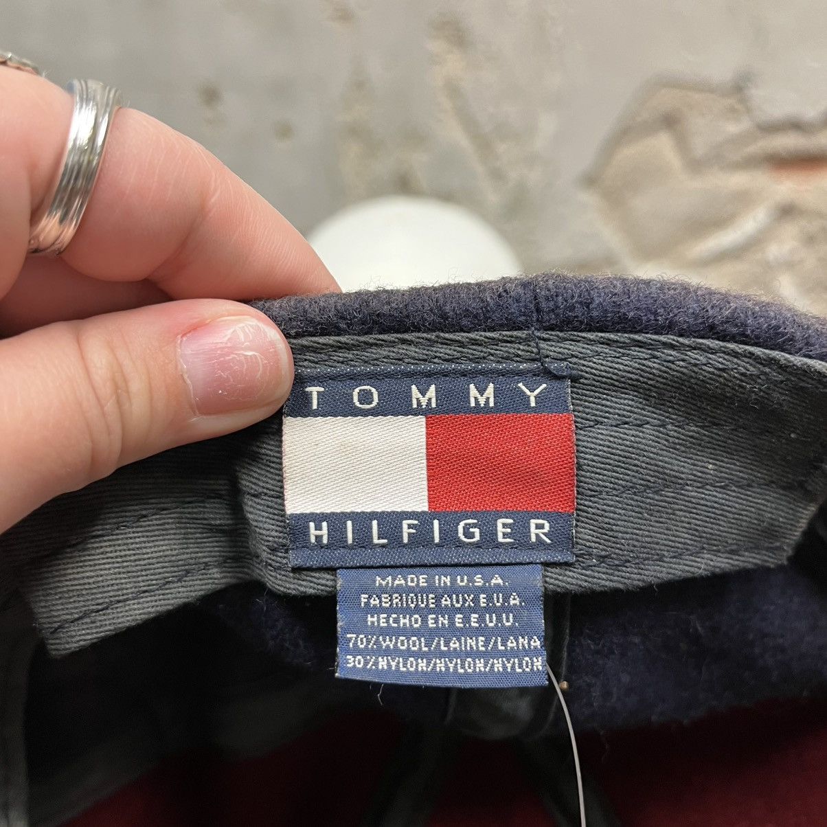 Tommy Hilfiger Tommy Hilfiger Vintage Wool Blend USA Made Two Tone Hat OS Size ONE SIZE - 8 Thumbnail
