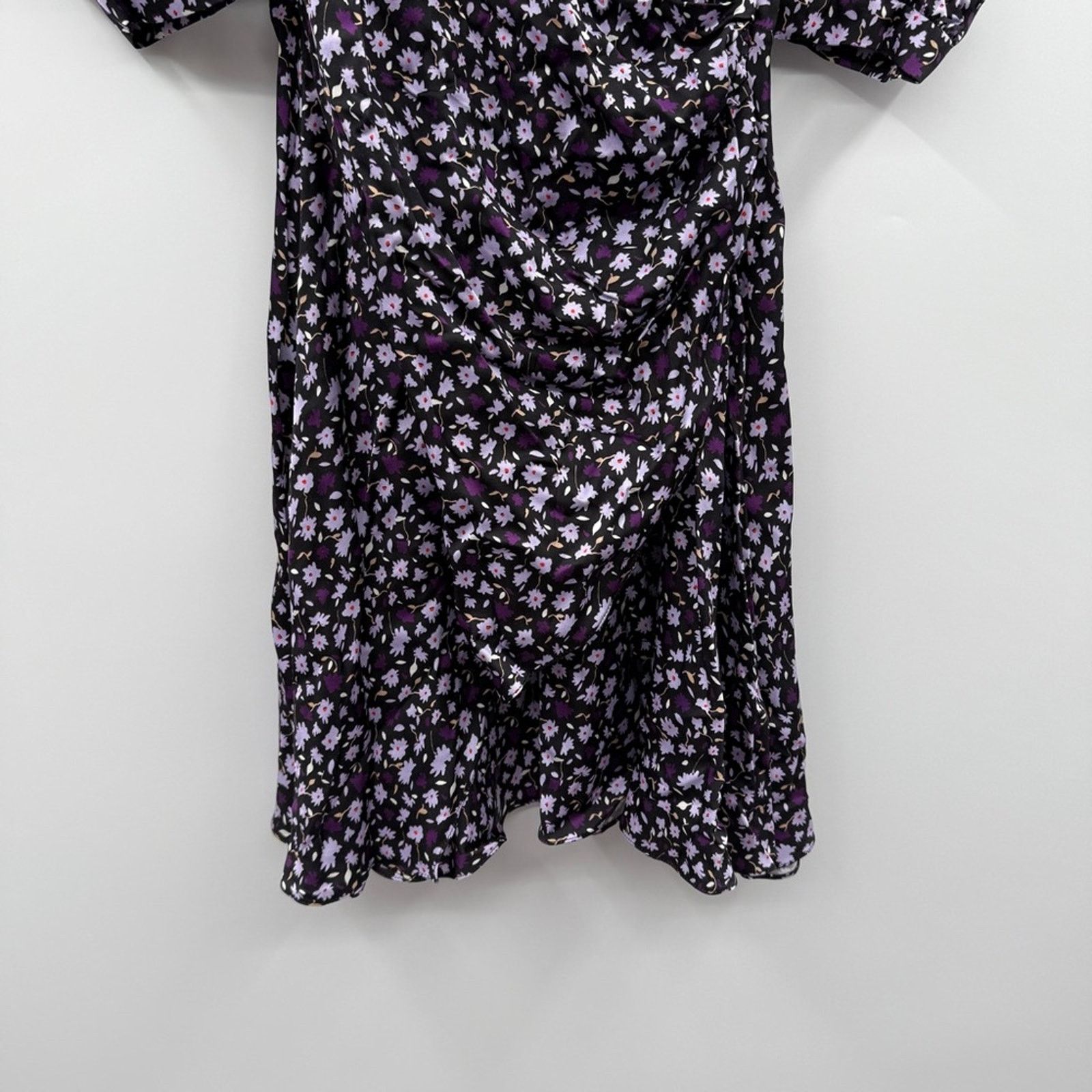 CHINTI & PARKER RTR Chinti & Parker Gabriel Black & Purple Floral Dress Sz 2 Size XS / US 0-2 / IT 36-38 - 4 Thumbnail