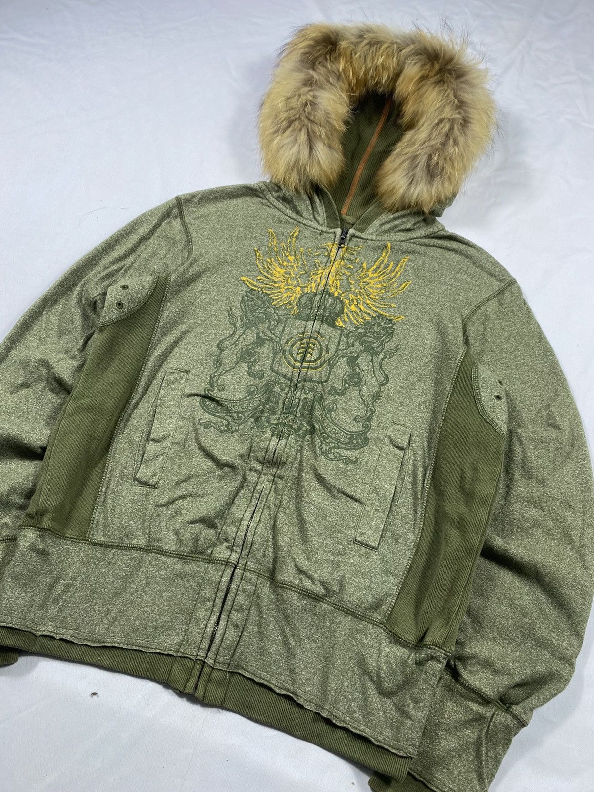 If Six Was Nine × Japanese Brand × Le Grande Bleu (L.G.B.) Japanese Element Zip Fur Hoodie Lgb ifsix style Size US M / EU 48-50 / 2 - 3 Thumbnail