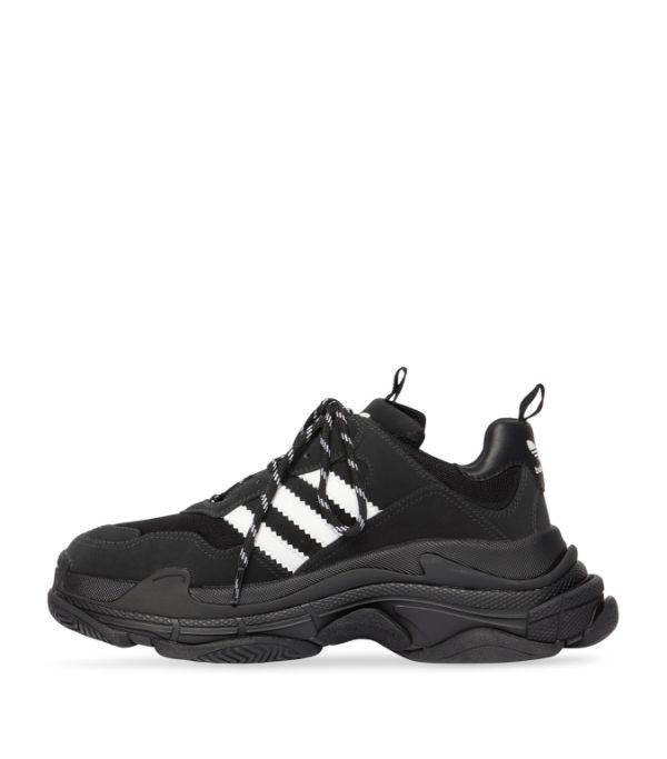 Adidas × Balenciaga o1bcso1str0924 Triple S Sneaker in Black/White Size US 7 / IT 37 - 6 Thumbnail
