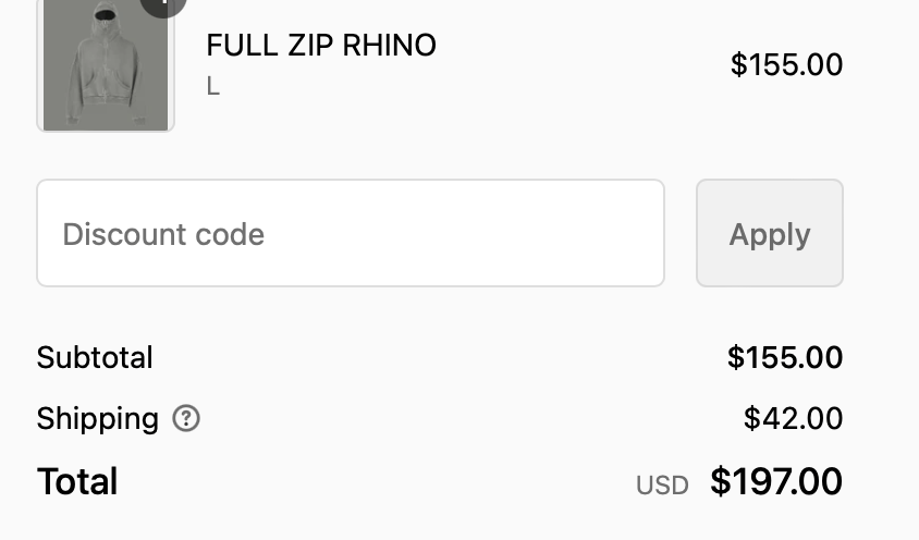 Entire Studios Full Zip Hoodie 'Rhino' | Grailed