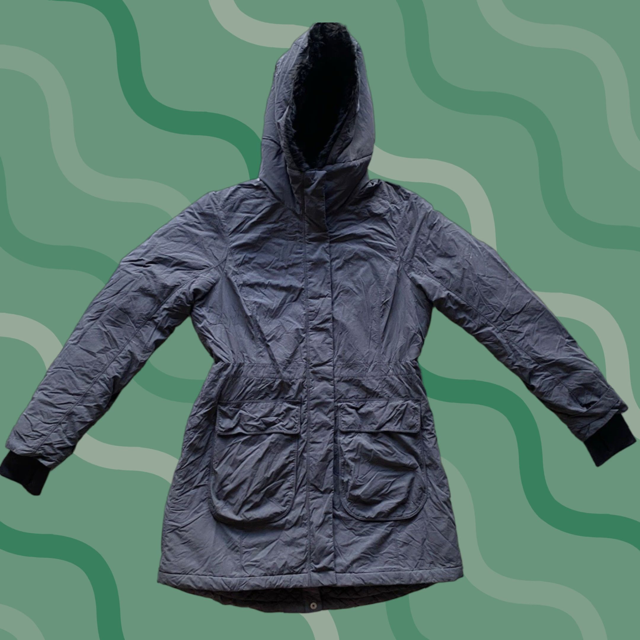ATHLETA District Parka Jacket Women’s M Black Jacket Parka