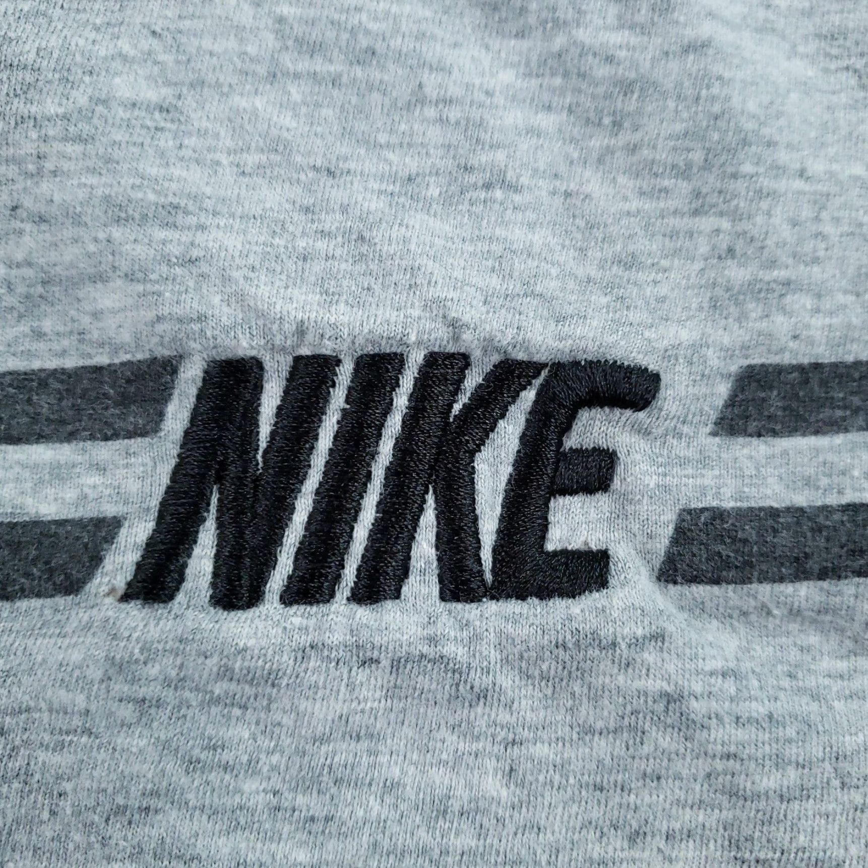 Nike Vintage Nike Shirt Men 2XL Gray Stripe Logo Graphic Short Sleeve Embroidered Fashion Shirt Size US XXL / EU 58 / 5 - 6 Thumbnail