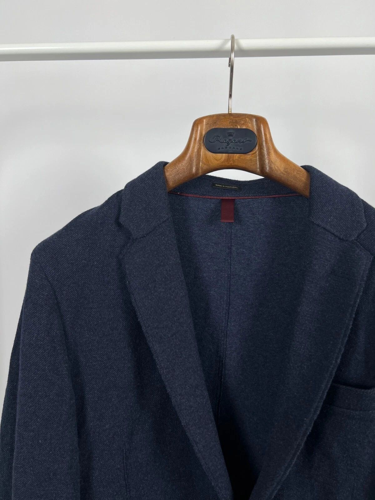Massimo Dutti Massimo Dutti Navy Blue Unlined Soft Cotton Blazer Jacket Size 40R - 5 Thumbnail