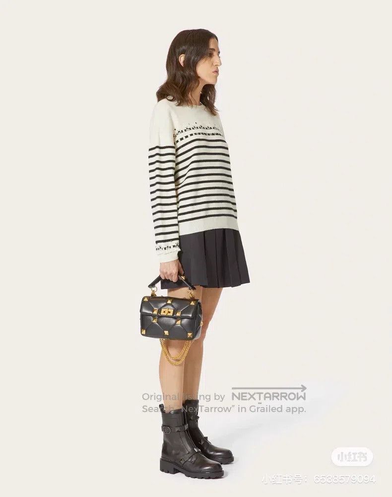 Valentino Valentino Beaded monogram striped knit Size S / US 4 / IT 40 - 8 Thumbnail