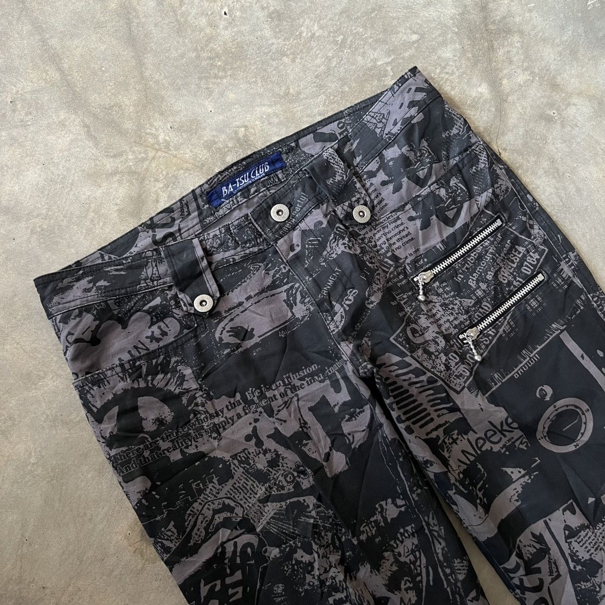 If Six Was Nine 2000’s BA-TSU Vkei Style Bottom Lace Printed Pants Size US 31 - 3 Thumbnail