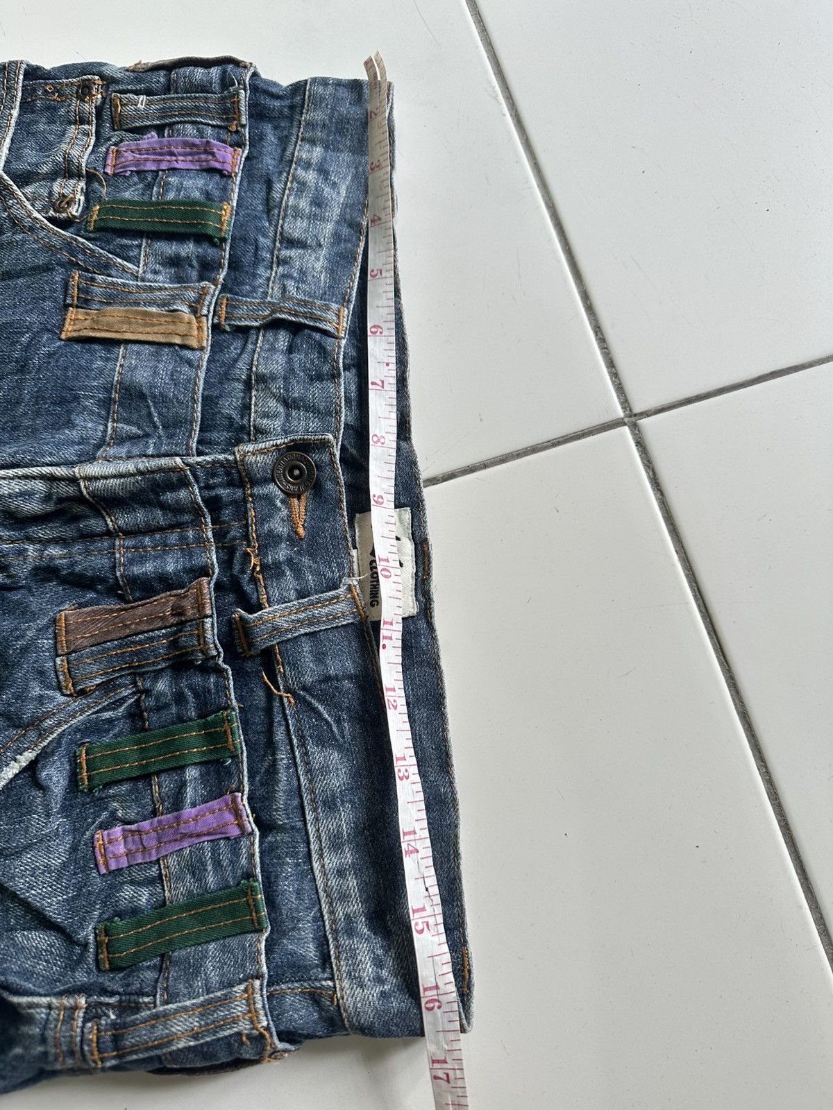 Japanese Brand Vintage Nylaus clothing Waist Distressed Denim blue Size US 33 - 11 Thumbnail